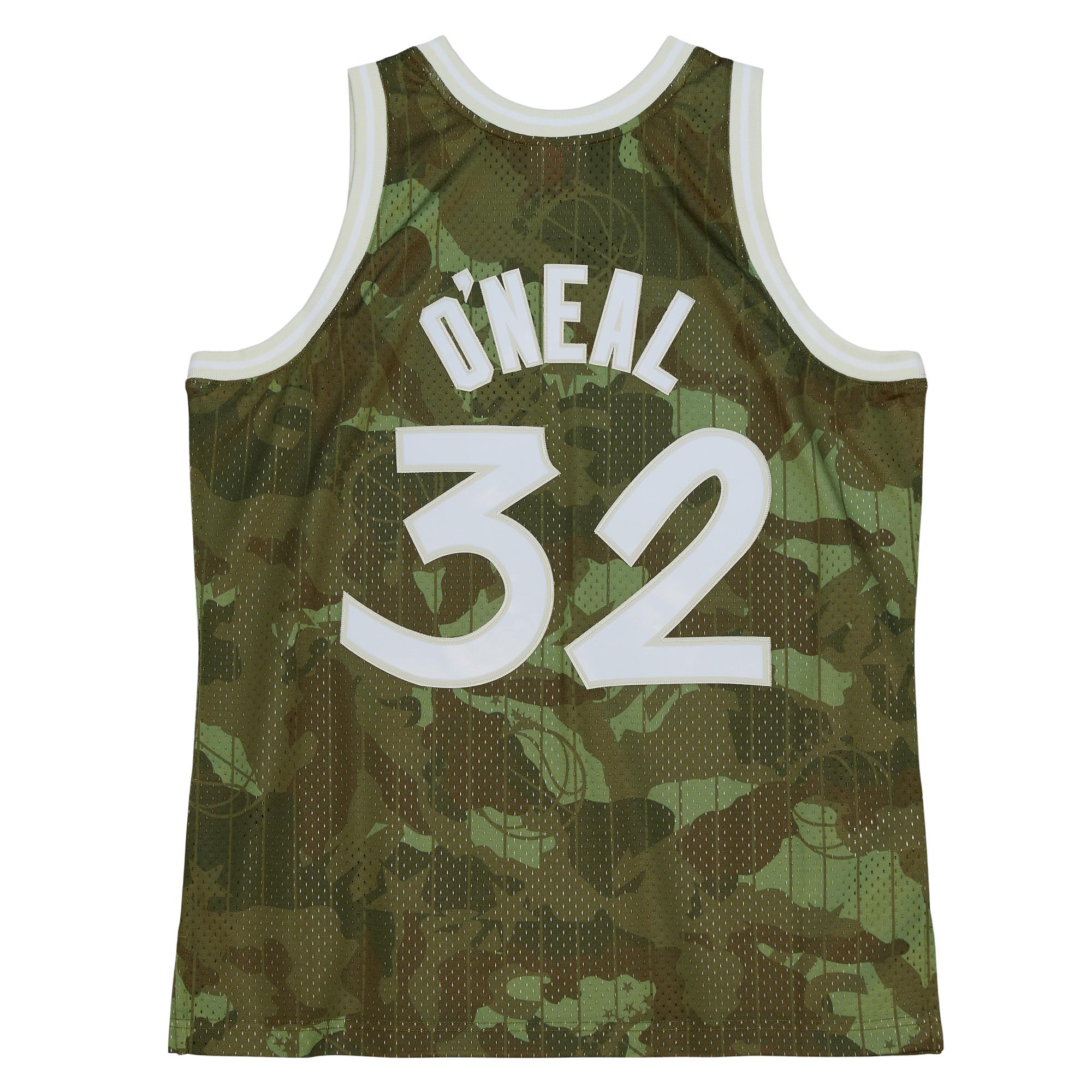 Shaquille O'Neal Orlando Magic Mitchell & Ness Hardwood Classics 1994\/95 Ghost Green Swingman Jersey - Camo