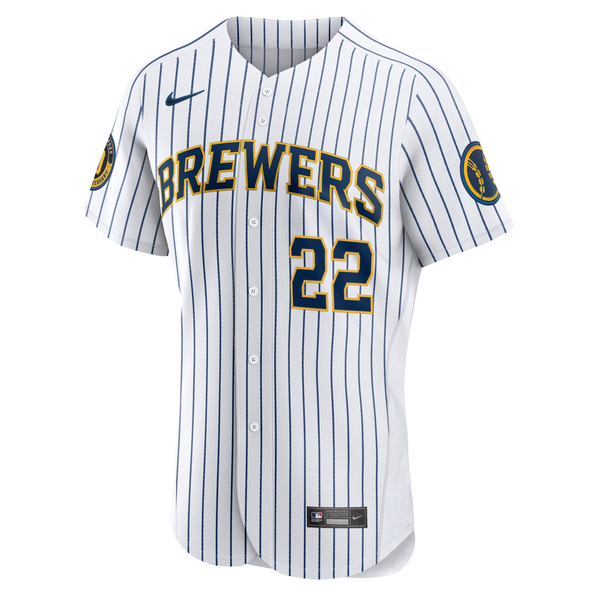 Christian Yelich Milwaukee Brewers Alternate Authentic Player Jersey - White