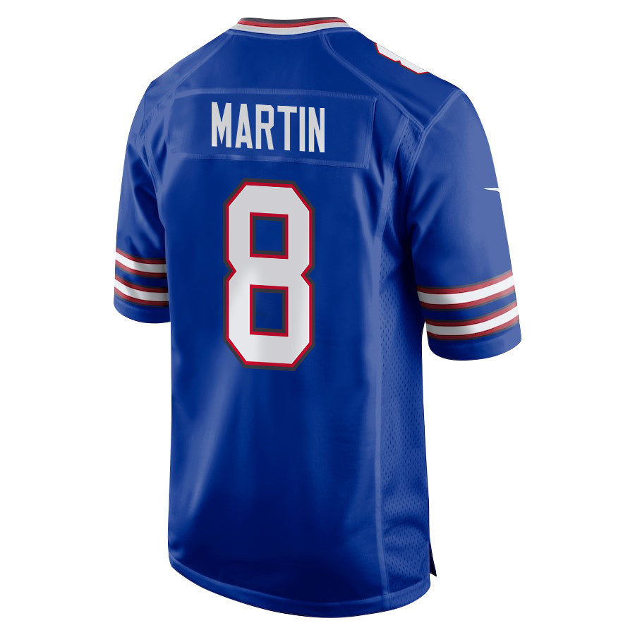 Sam Martin 8 Buffalo Bills Super Bowl LIX New Orleans Patch Game Men Jersey - Royal