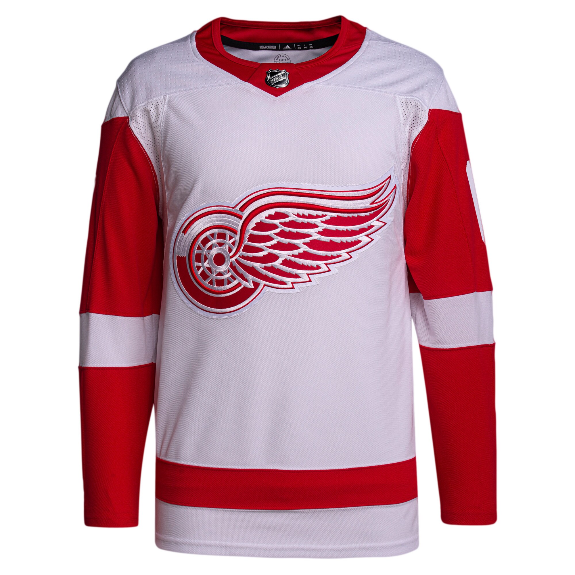 Detroit Red Wings adidas Away Primegreen Authentic Custom Jersey - White