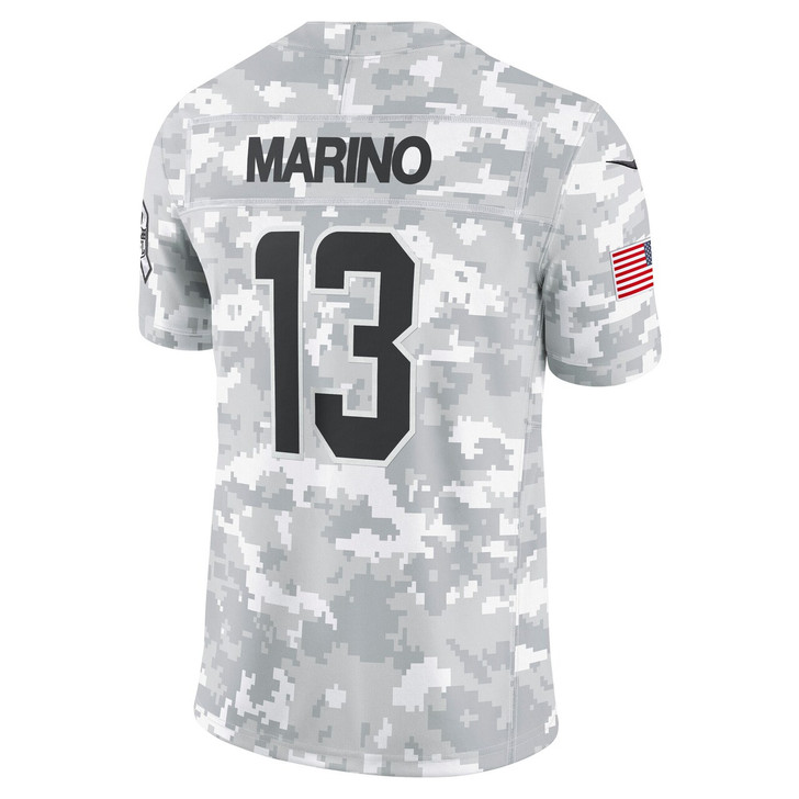 Dan Marino Miami Dolphins 2024 Salute to Service Retired Player Limited Jersey - Arctic Camo