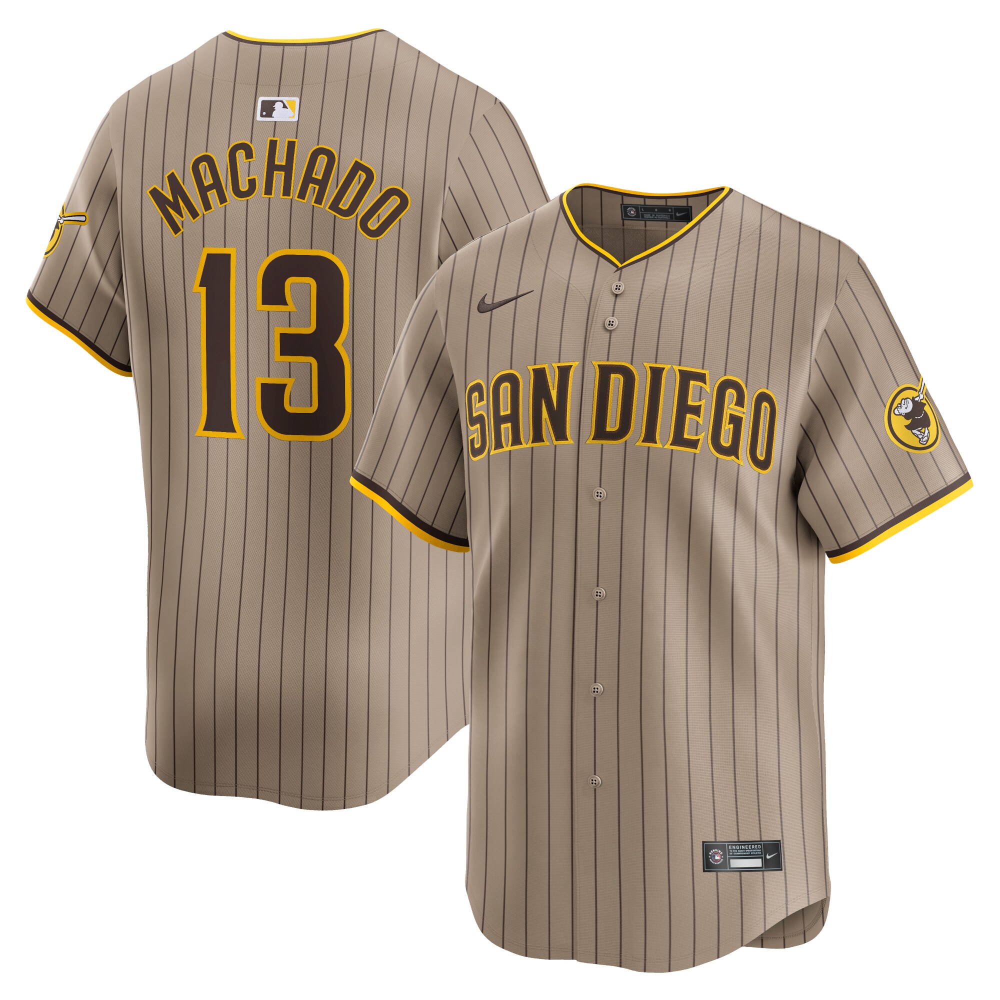 Manny Machado San Diego Padres  Alternate Limited Player Jersey Tan