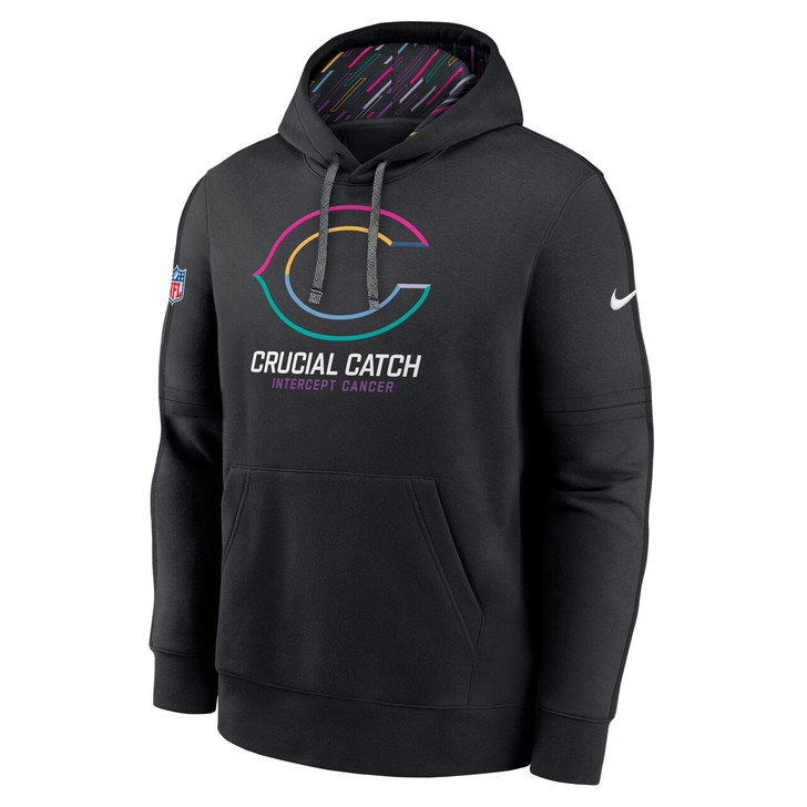 Chicago Bears 2024 Crucial Catch Club Pullover Hoodie - Black
