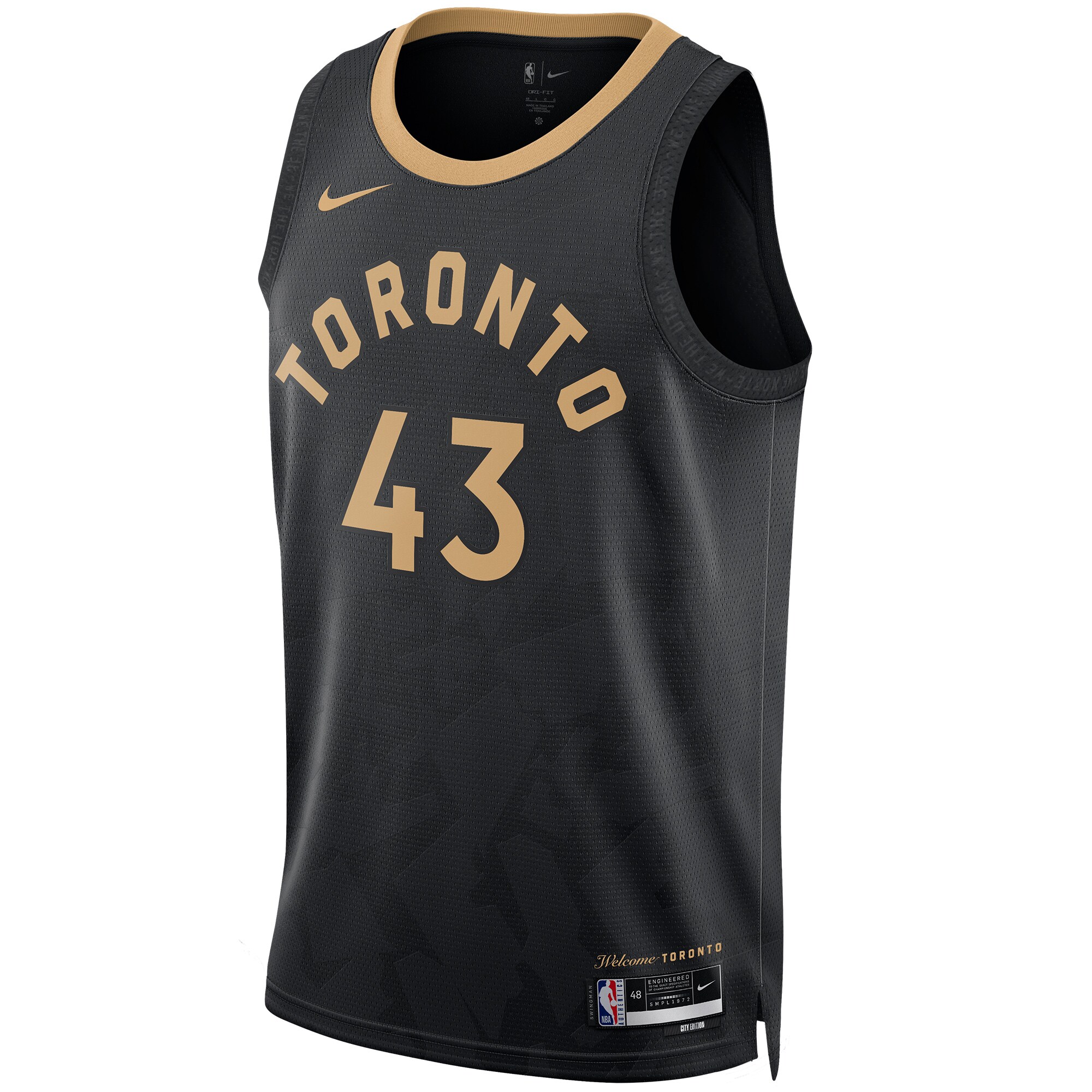 Pascal Siakam Toronto Raptors Unisex 2022\/23 Swingman Jersey - City Edition - Black