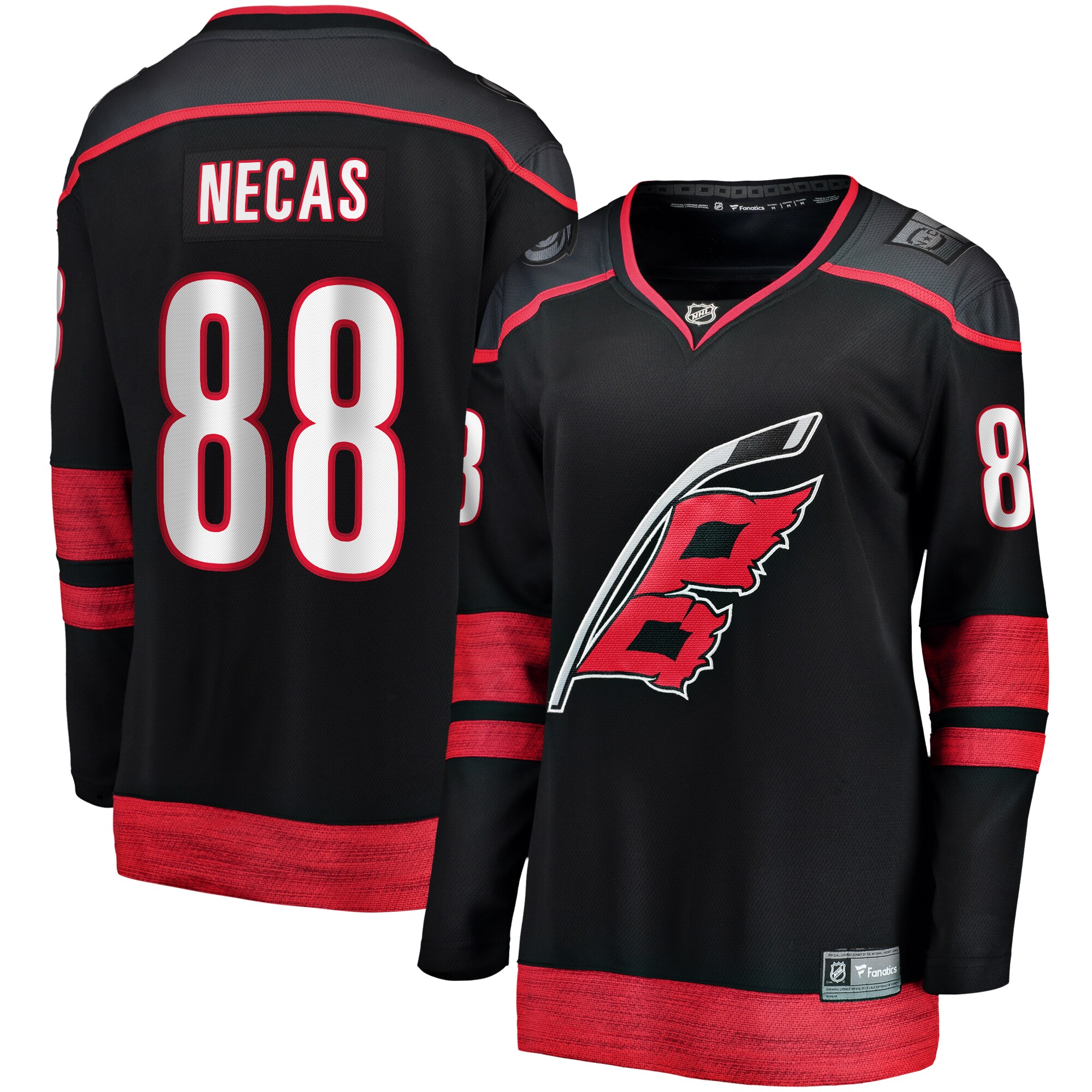 Martin Necas Carolina Hurricanes Fanatics Women's Home Breakaway Player Jersey - Black