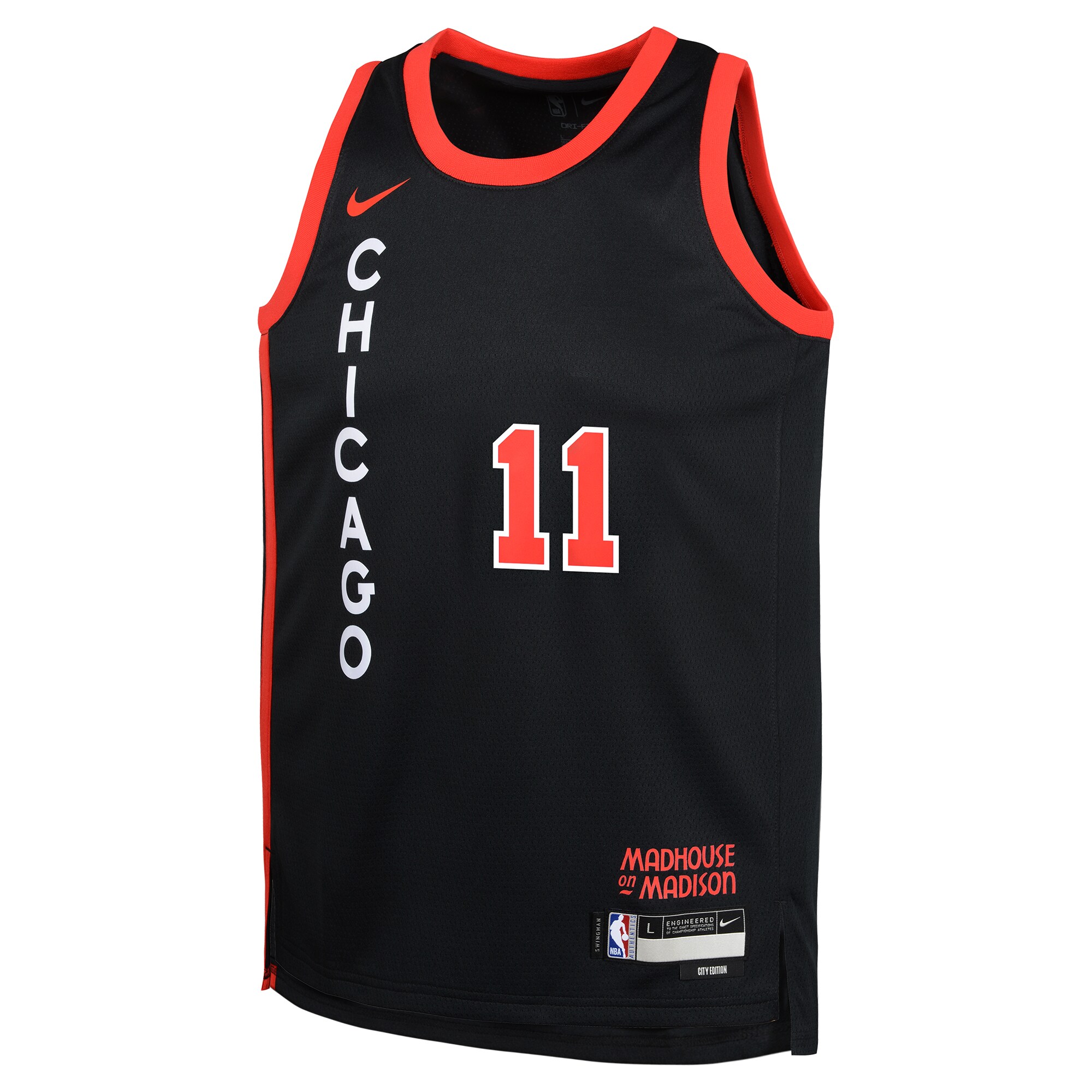 DeMar DeRozan Chicago Bulls Youth Swingman Replica Jersey - City Edition - Black