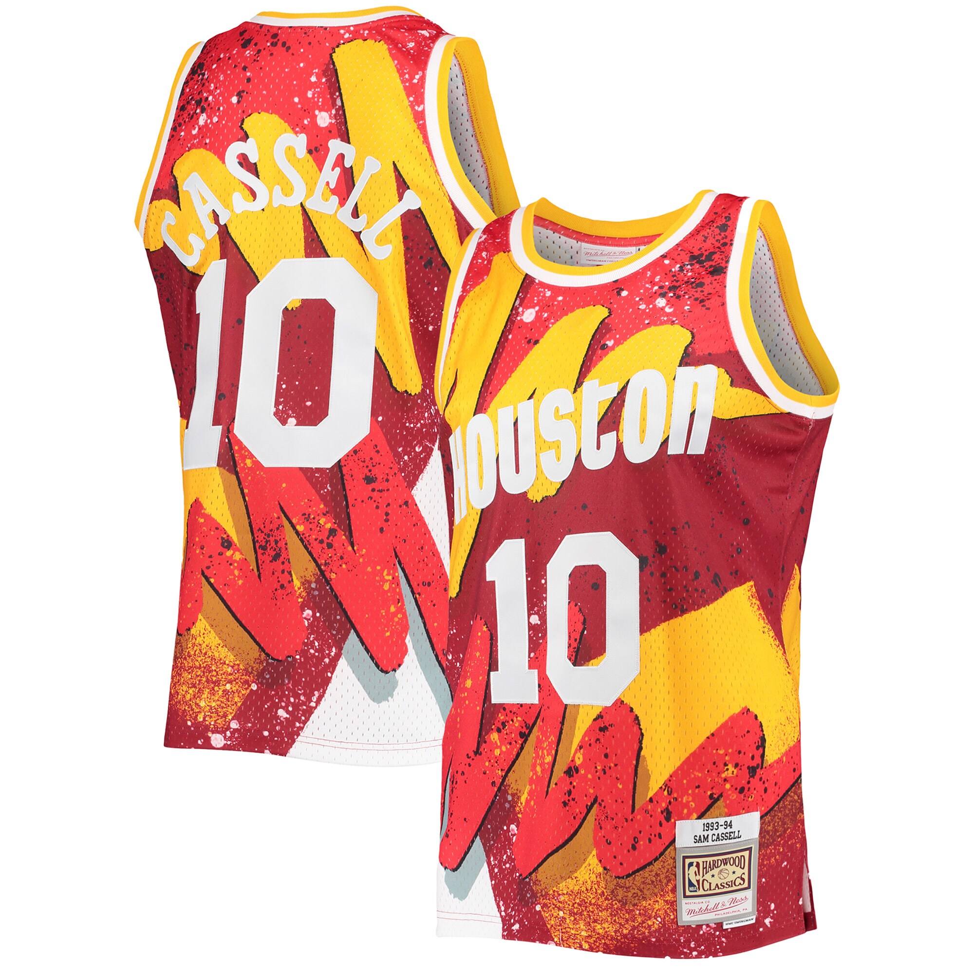 Sam Cassell Houston Rockets Mitchell & Ness Hardwood Classics 1993\/94 Hyper Hoops Swingman Jersey - Red