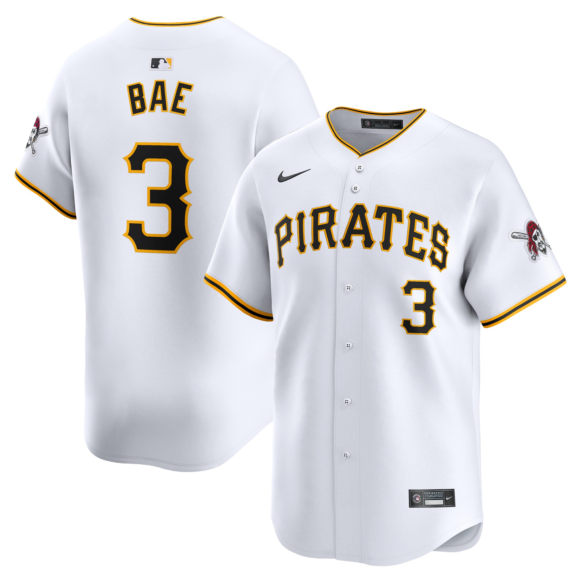 Ji-Hwan Bae Pittsburgh Pirates  Home Limited Player Jersey - White