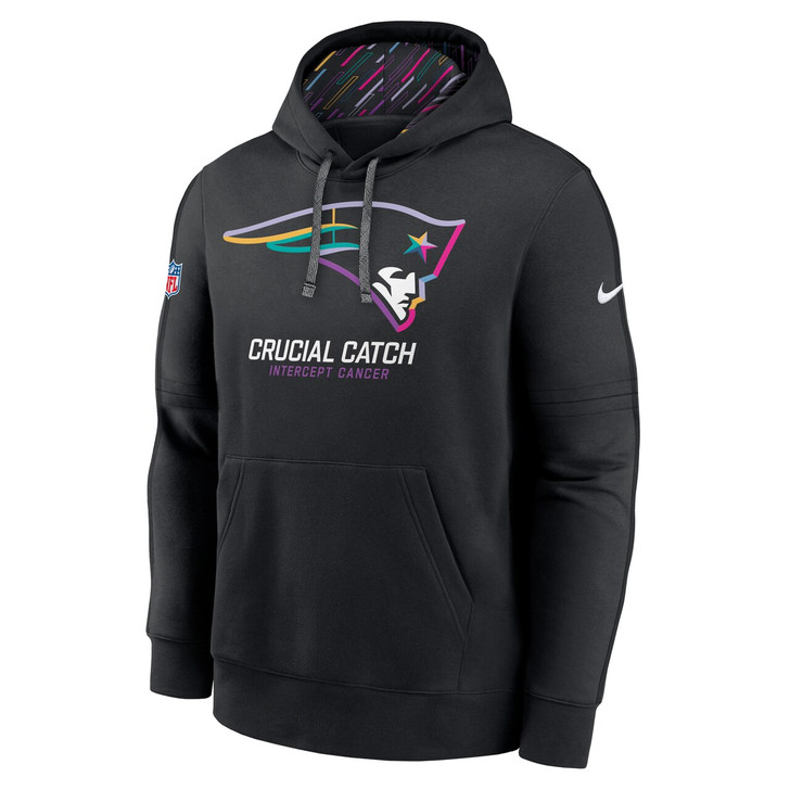 New England Patriots 2024 Crucial Catch Club Pullover Hoodie - Black