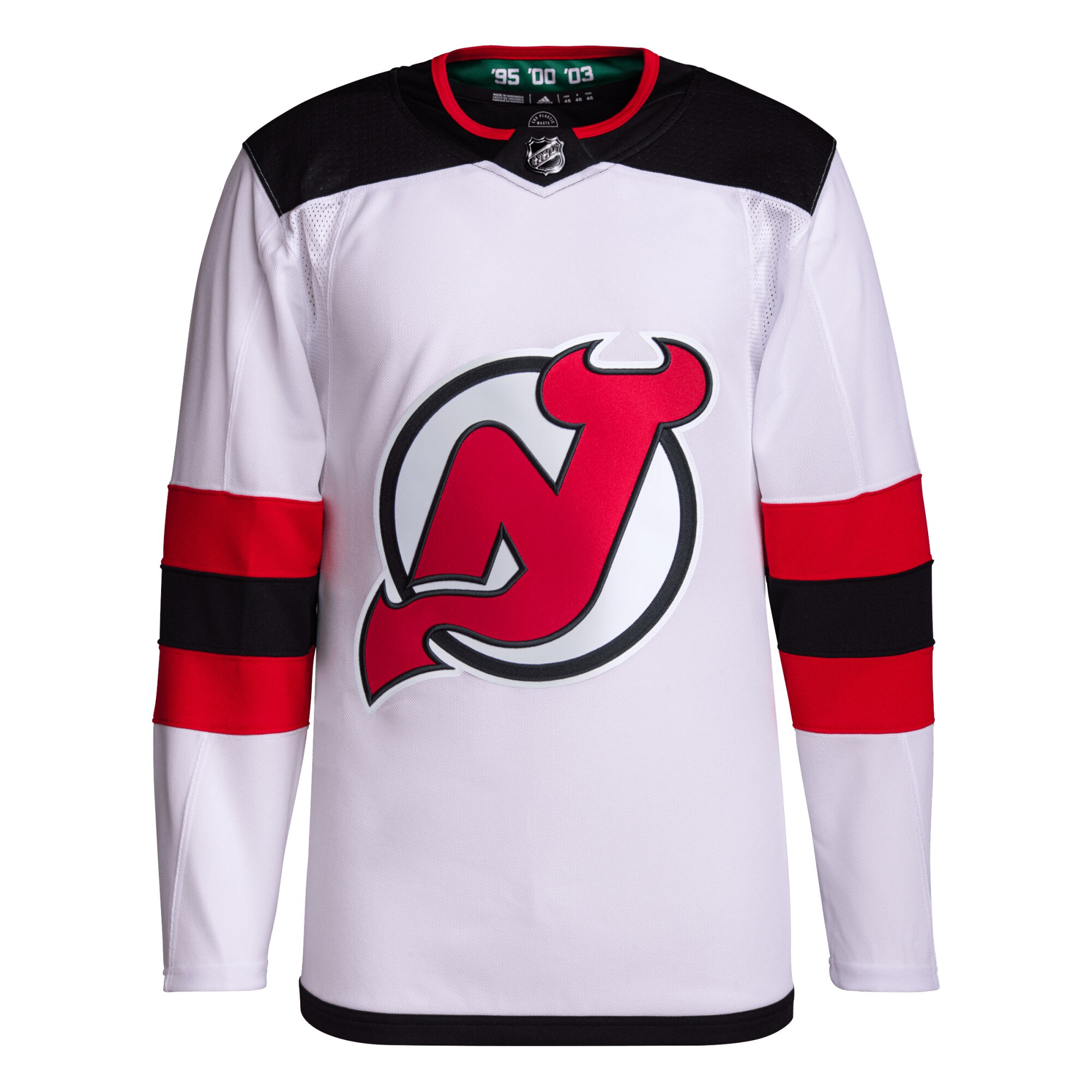 New Jersey Devils adidas Away Primegreen Authentic Jersey White