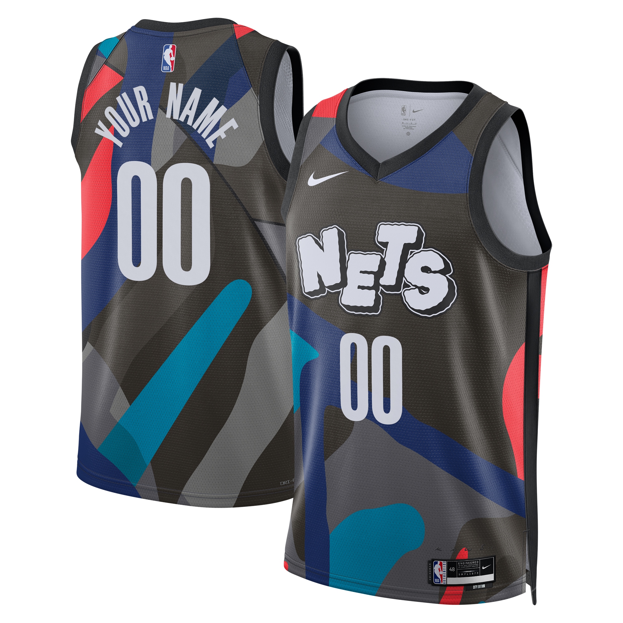 Brooklyn Nets Unisex 2023\/24 Custom Swingman Jersey - Black - City Edition