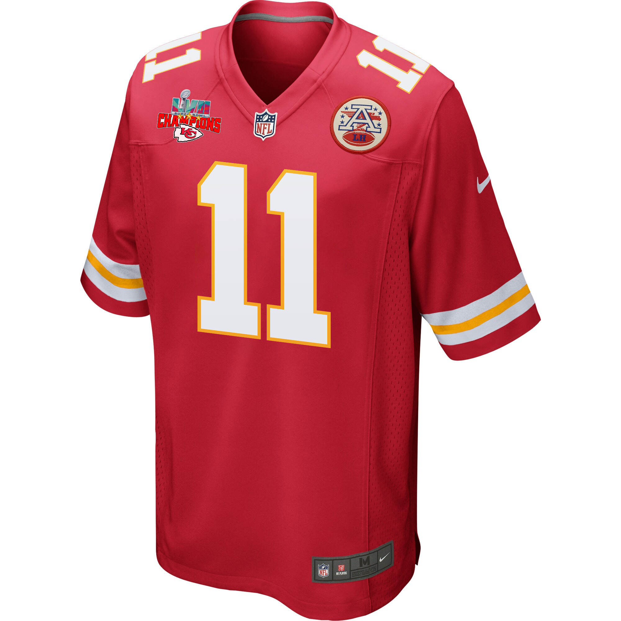Marquez Valdes-Scantling 11 Kansas City Chiefs Super Bowl LVII Champions 3 Stars Men Game Jersey - Red