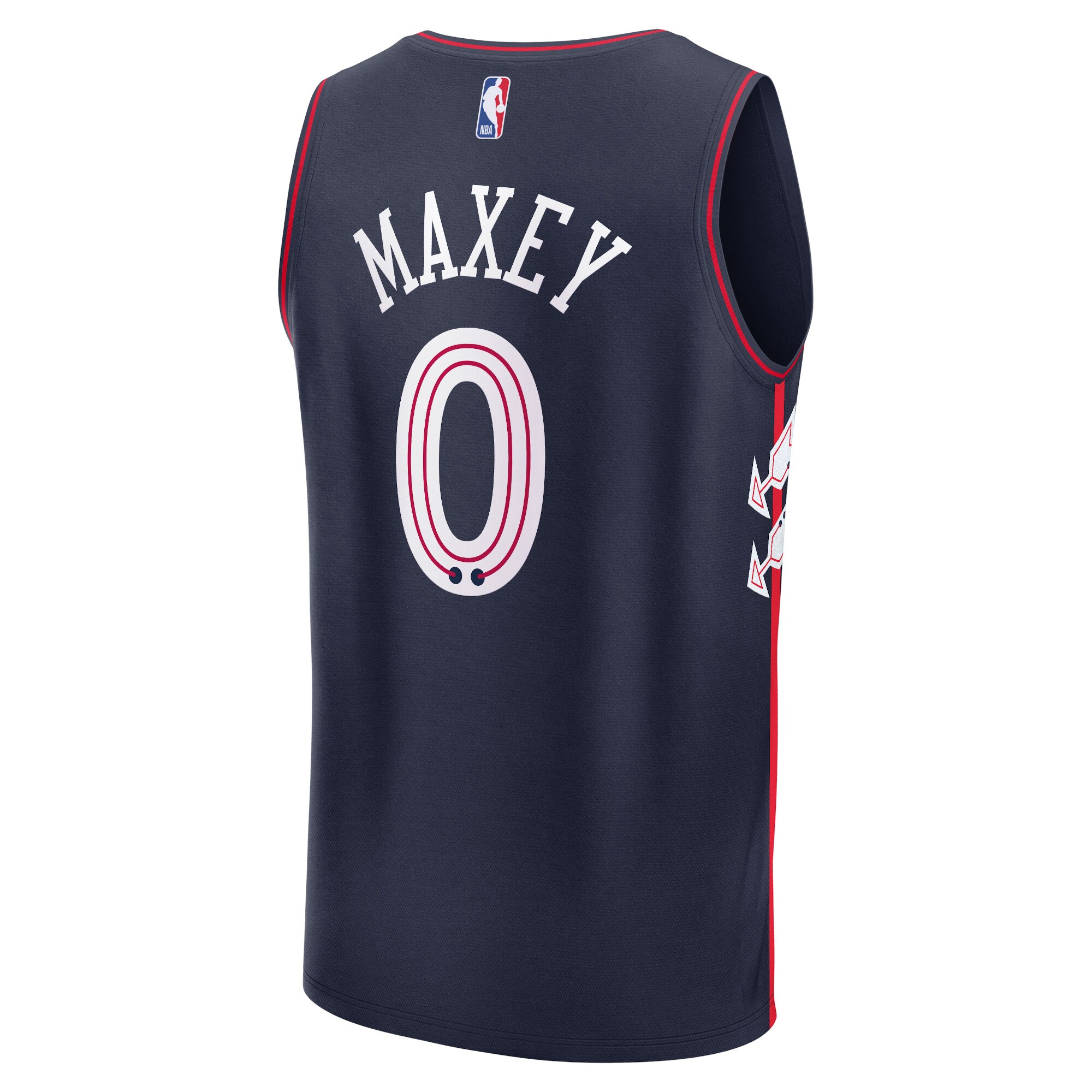 Tyrese Maxey Philadelphia 76ers Fanatics Youth 2023\/24 Fast Break Jersey - Navy - City Edition