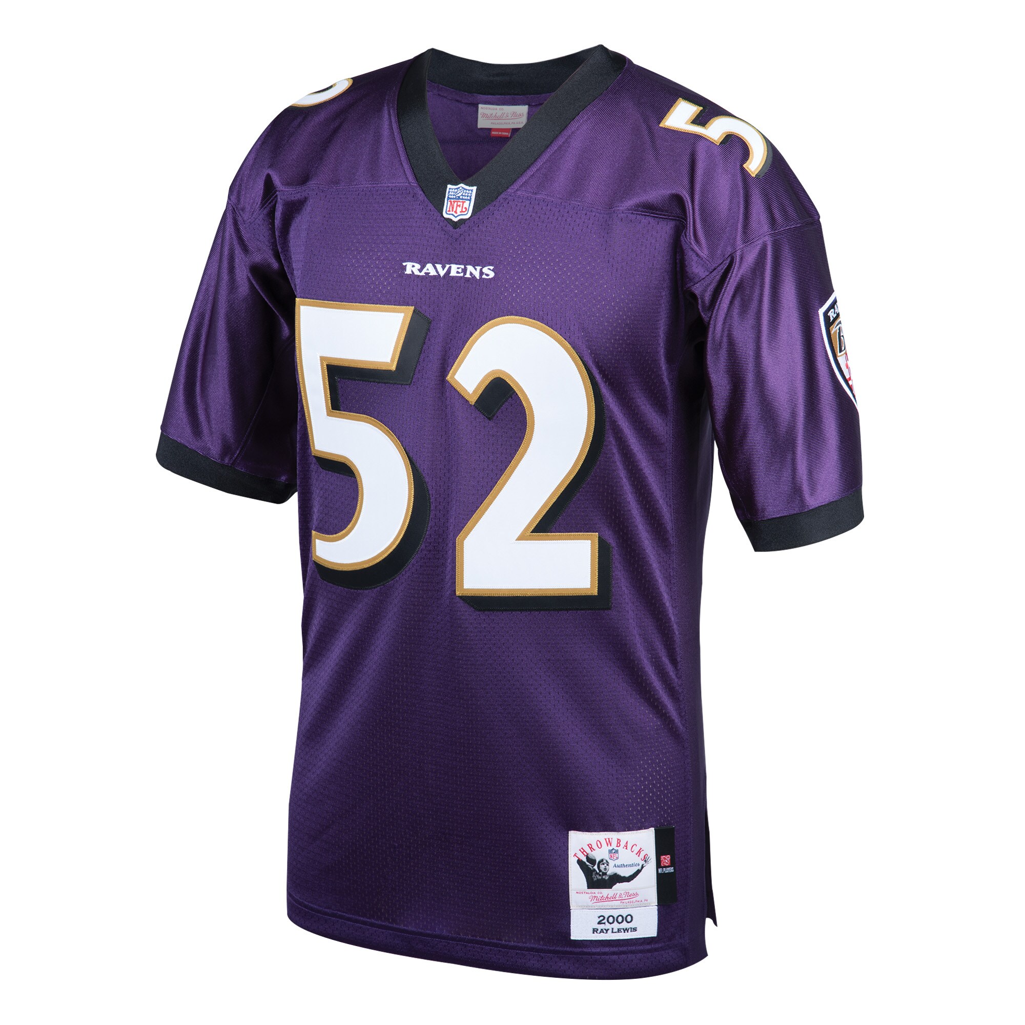 Ray Lewis Baltimore Ravens 2000 Mitchell & Ness Authentic Throwback Retired Player Jersey - Purple