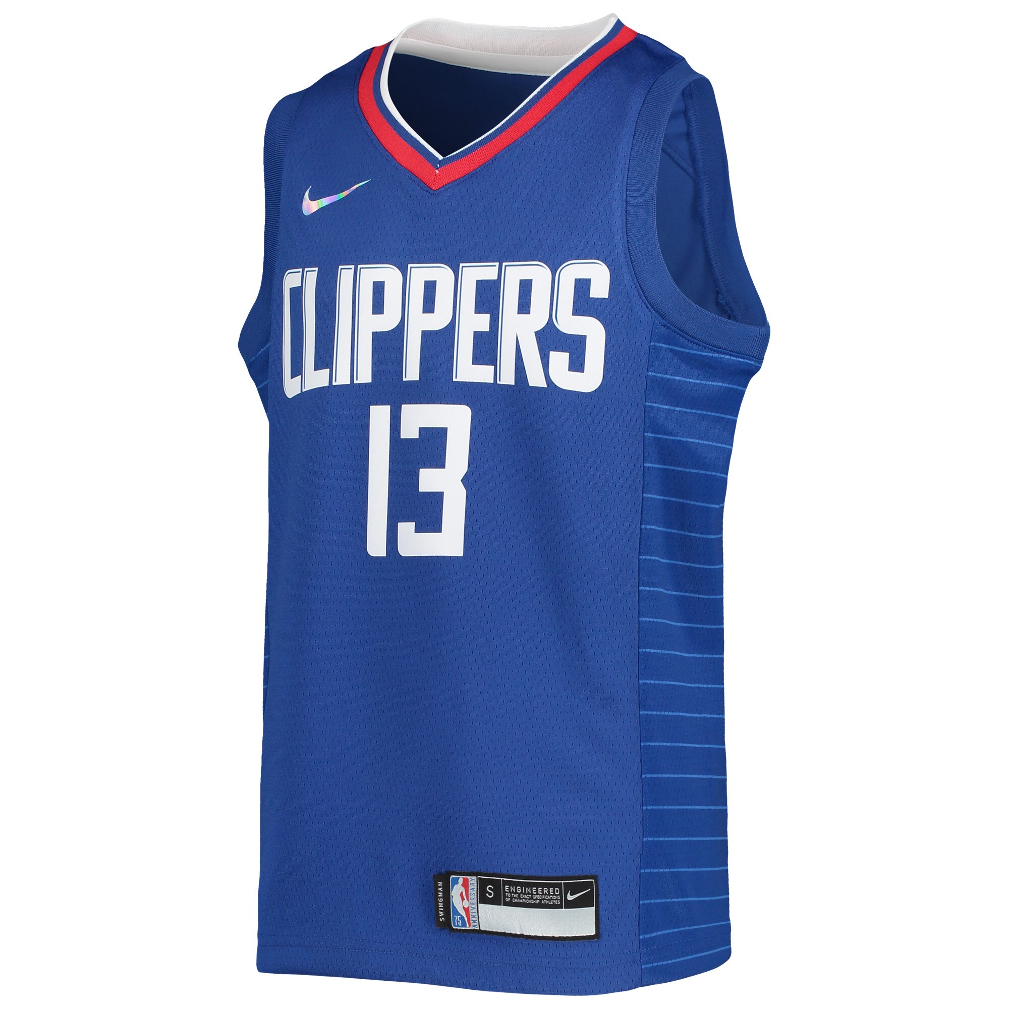 Paul George LA Clippers Youth 2021\/22 Diamond Swingman Jersey - Icon Edition - Royal