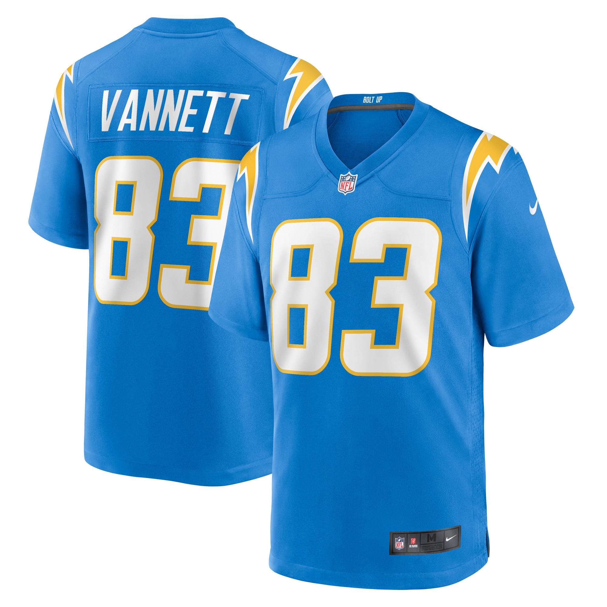 Nick Vannett Los Angeles Chargers  Team Game Jersey -  Powder Blue