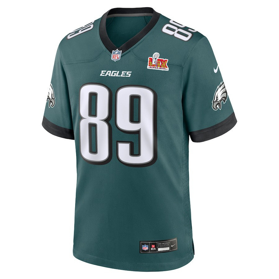 Johnny Wilson #89 Philadelphia Eagles Super Bowl LIX YOUTH Jersey - Midnight Green