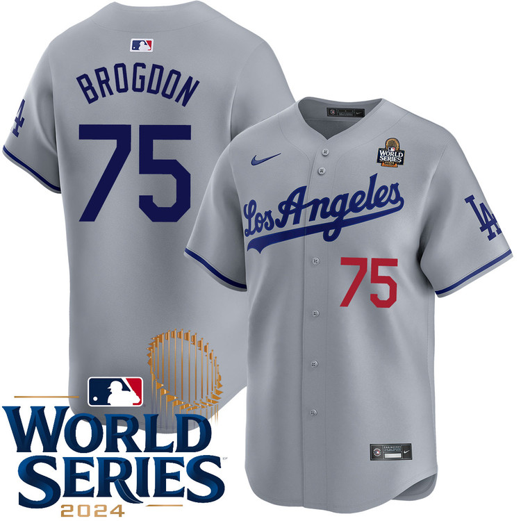 Connor Brogdon Los Angeles Dodgers Road Limited World Series Jersey