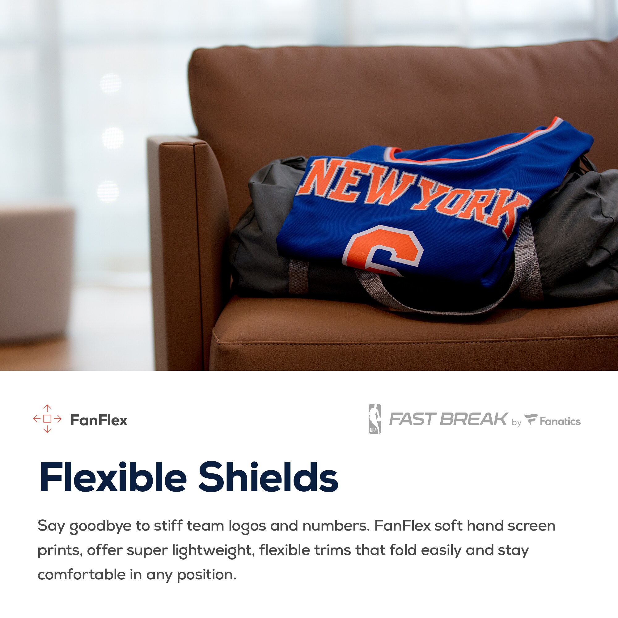 New York Knicks Fanatics Fast Break Custom Replica Jersey Blue - Icon Edition