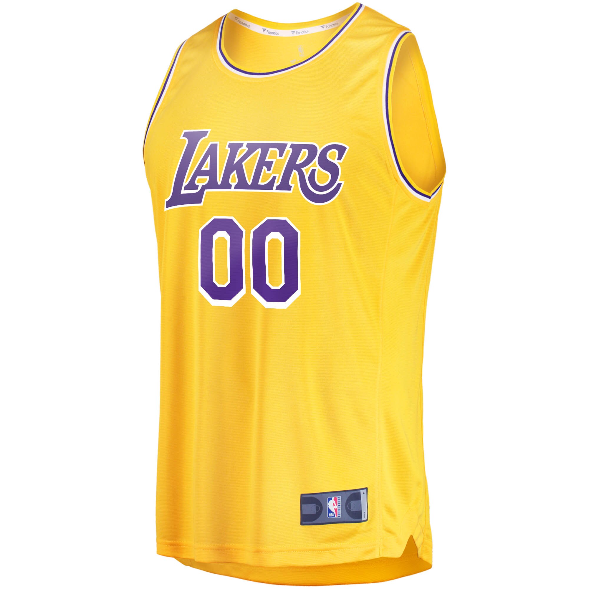 Los Angeles Lakers Fanatics Fast Break Custom Replica Jersey Gold - Icon Edition