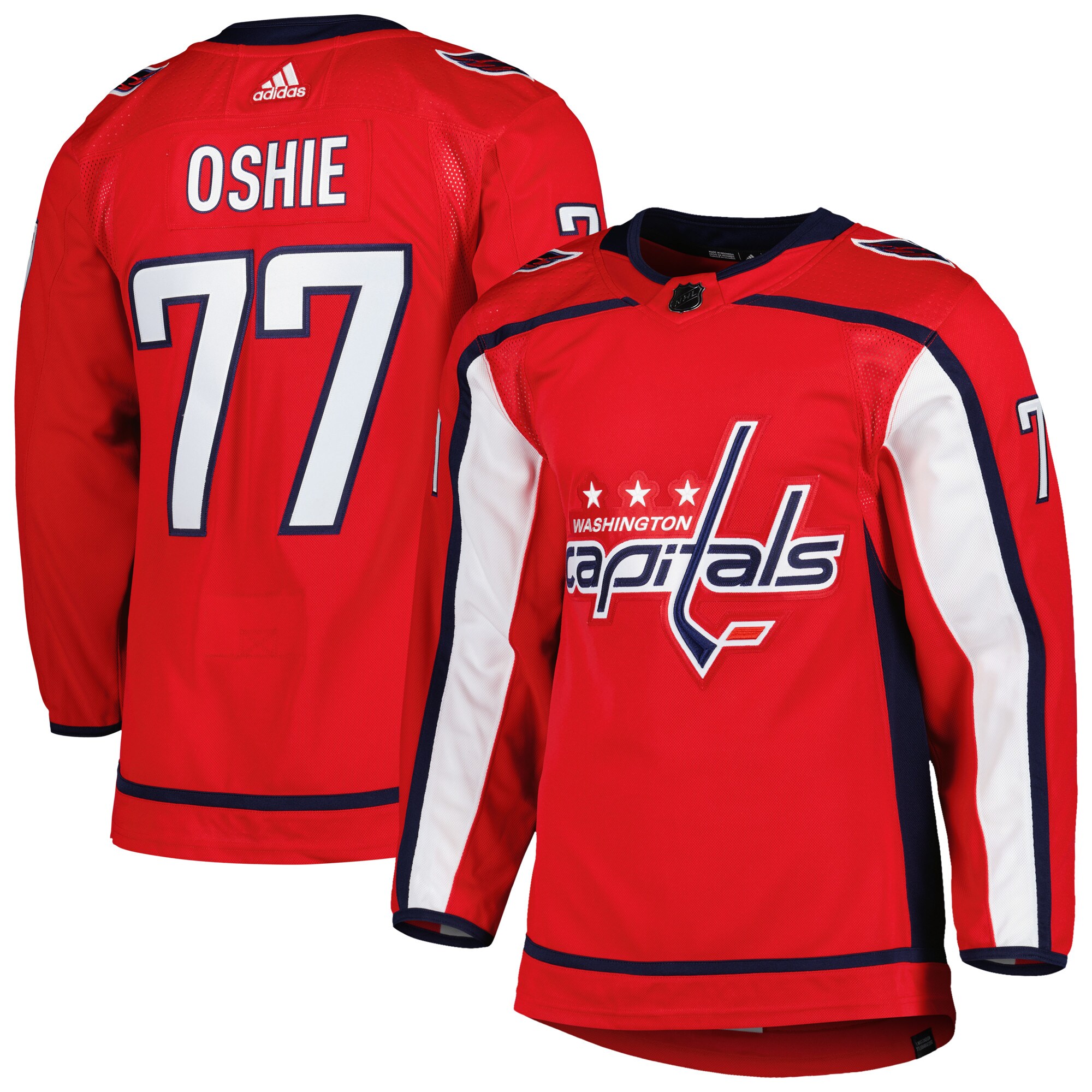 TJ Oshie Washington Capitals adidas Primegreen Authentic Player Jersey - Red