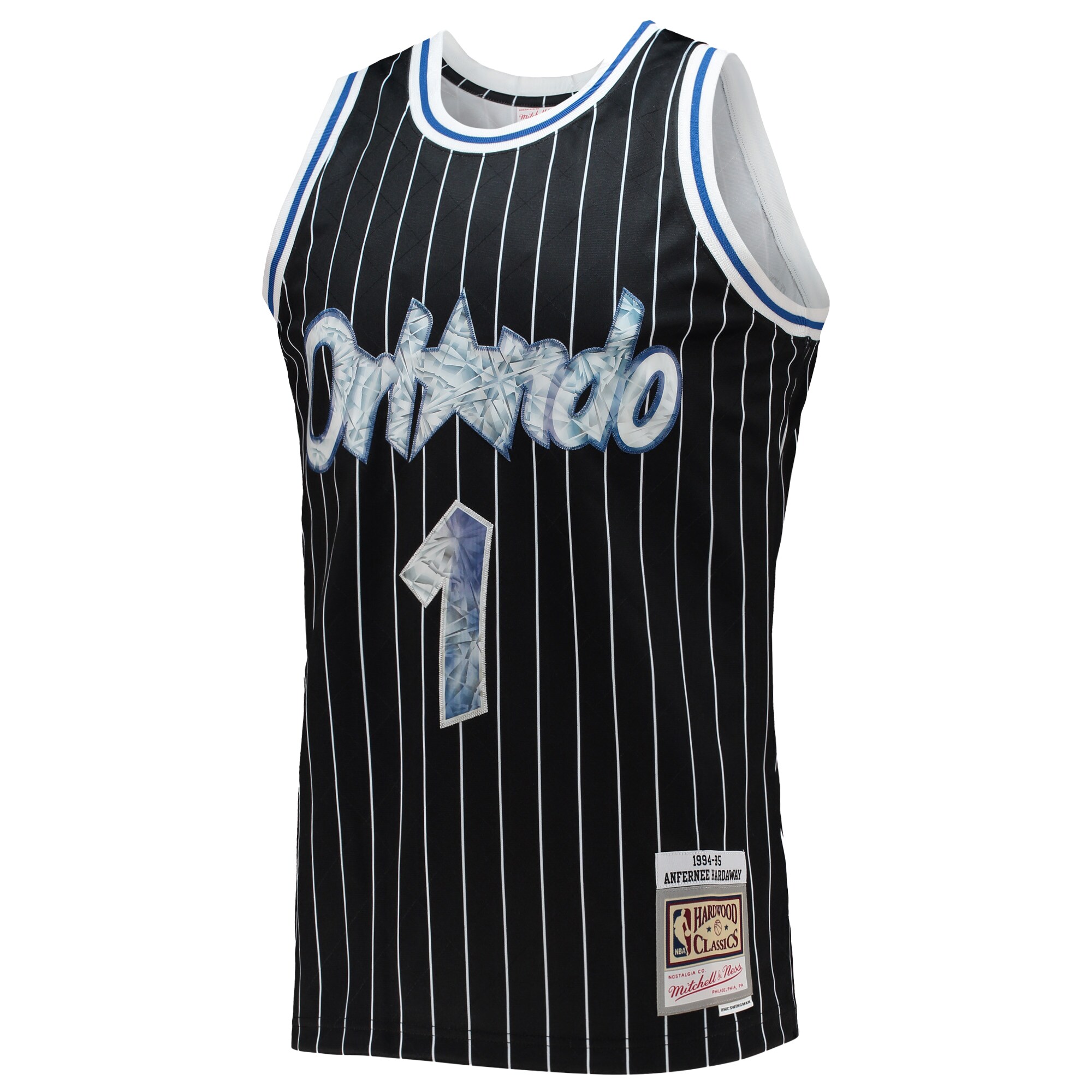 Penny Hardaway Orlando Magic Mitchell & Ness 1996\/97 Hardwood Classics NBA 75th Anniversary Diamond Swingman Jersey - Black