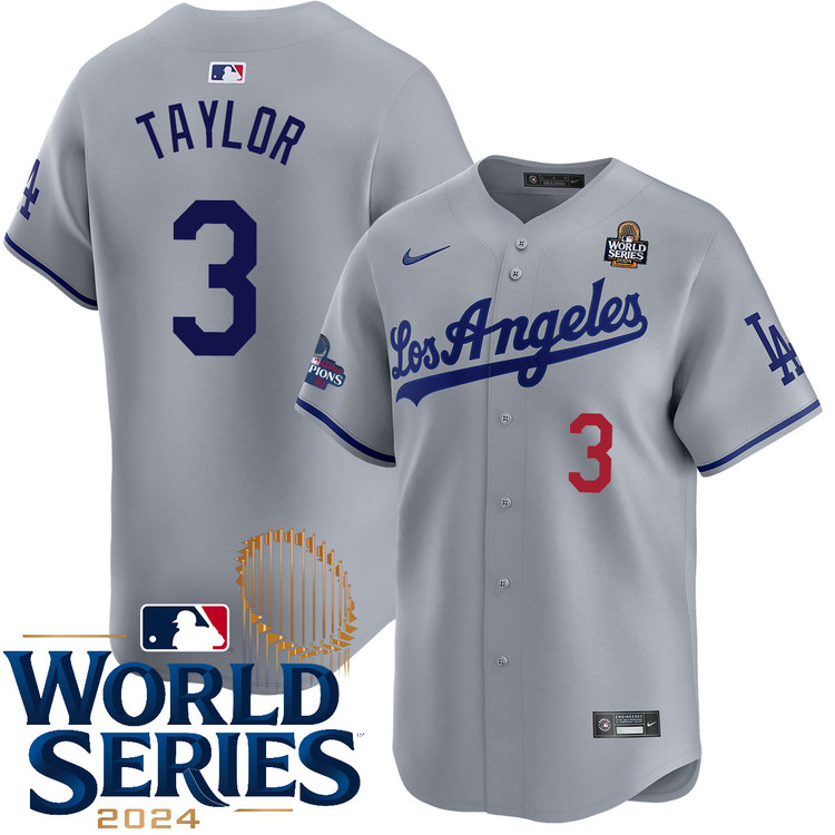 Chris Taylor Los Angeles Dodgers Road Limited World Series Jersey