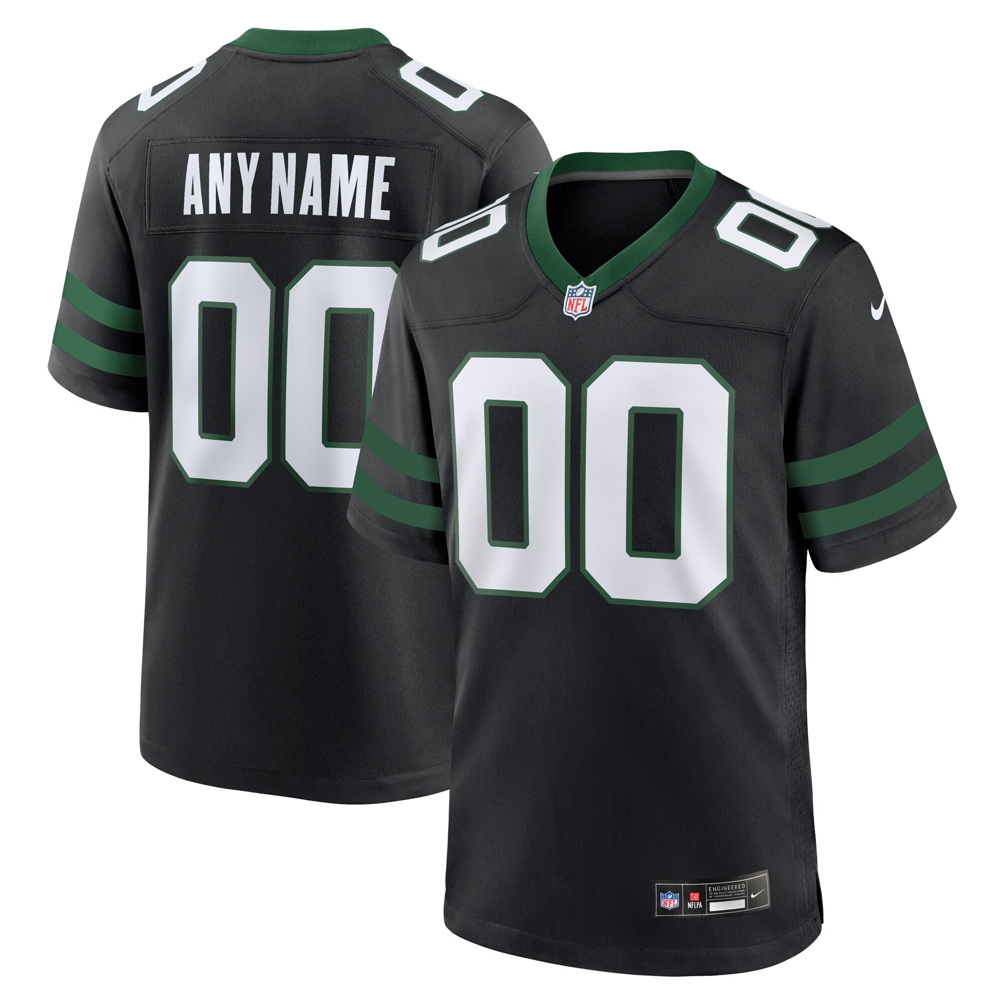 New York Jets  Alternate Custom Game Jersey - Legacy Black