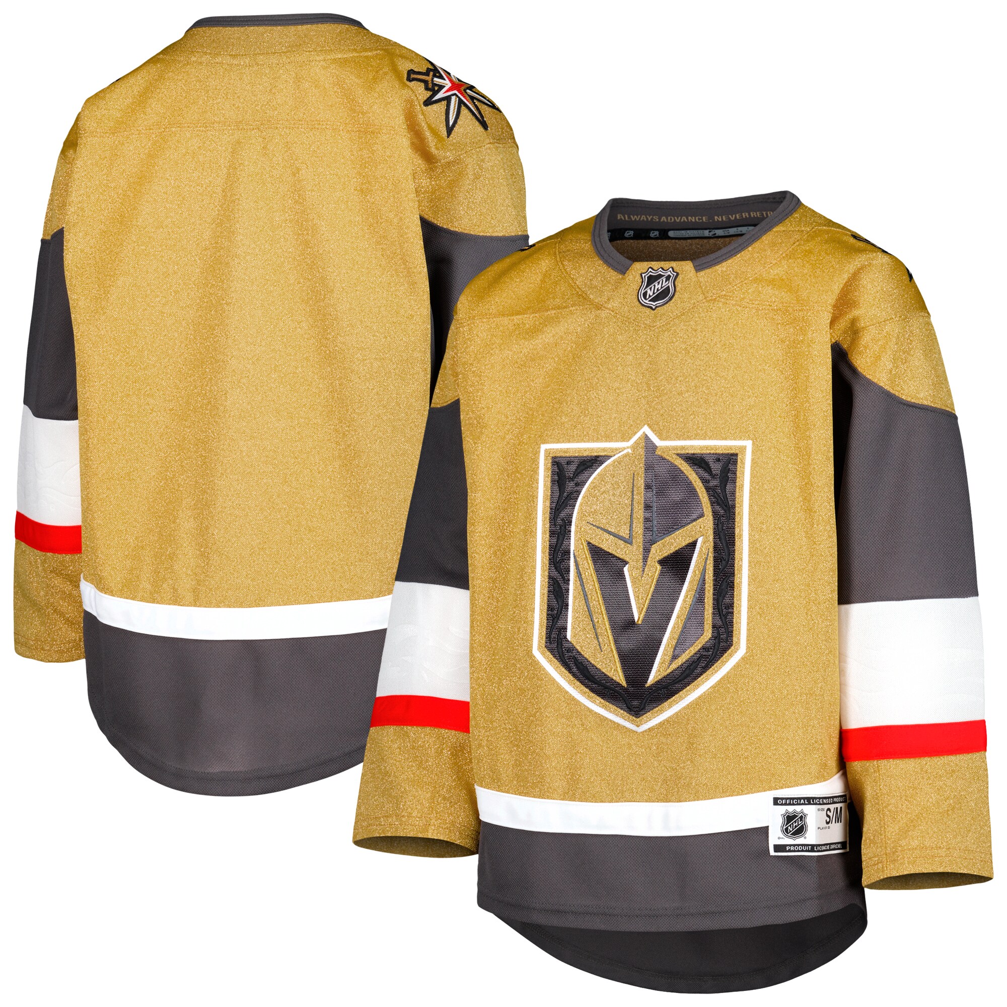 Vegas Golden Knights Youth 2021\/22 Home Premier Jersey - Gold