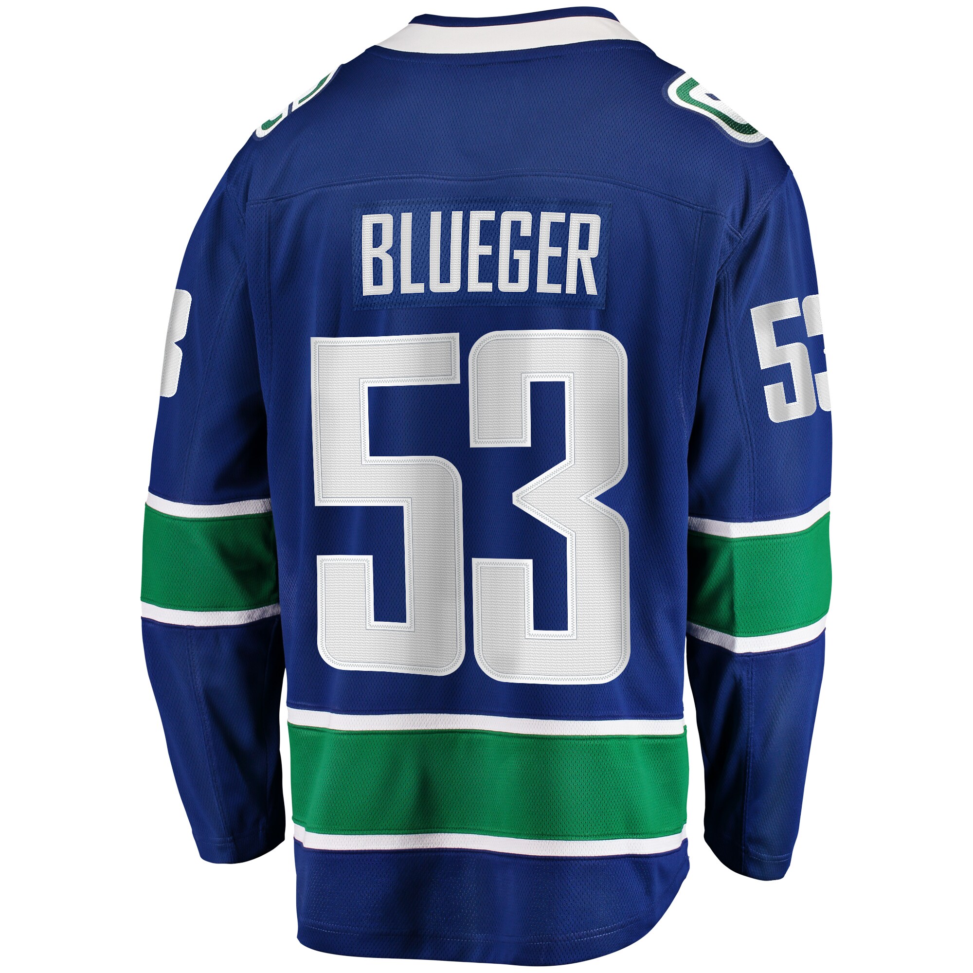 Teddy Blueger Vancouver Canucks Fanatics Home Breakaway Jersey - Blue