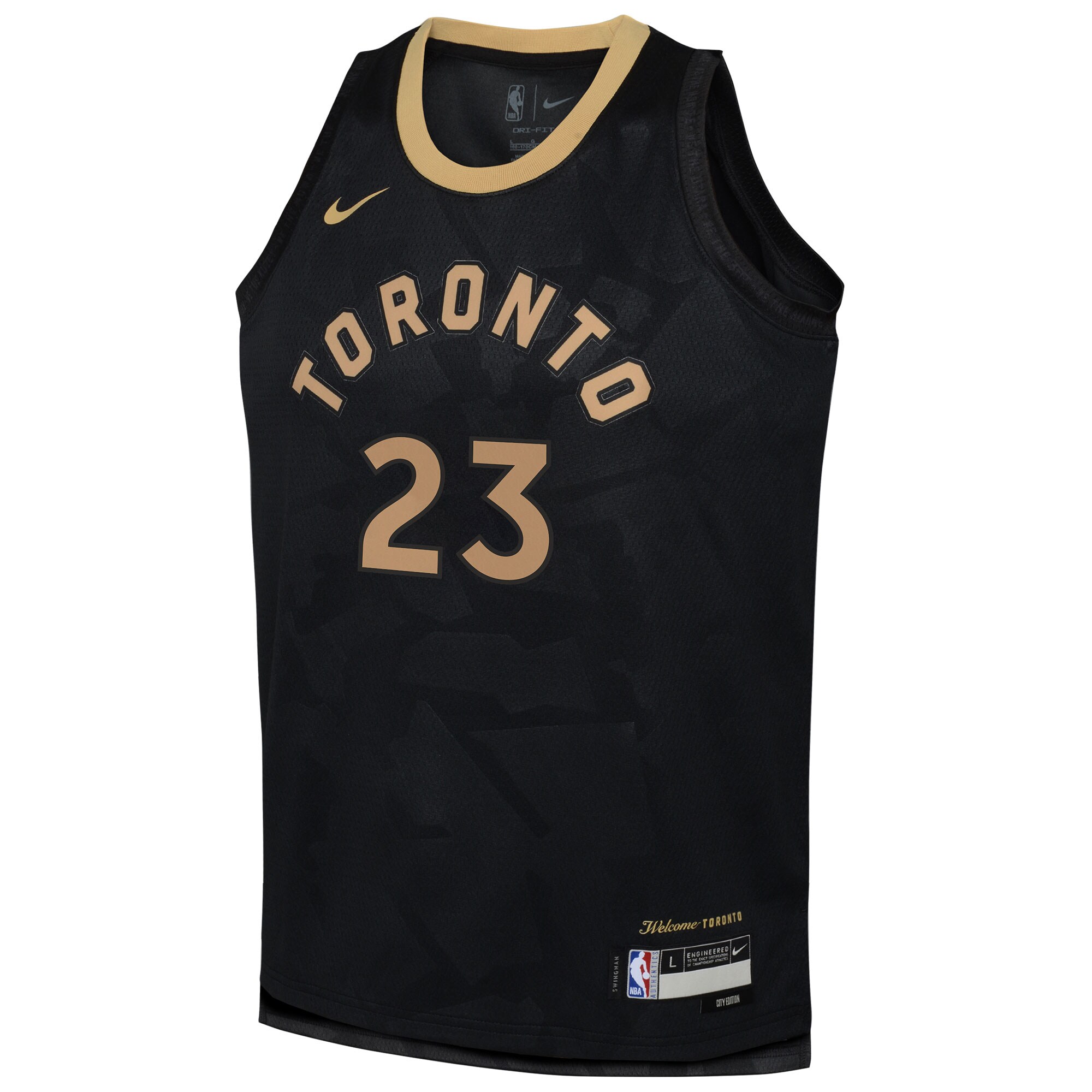 Fred VanVleet Toronto Raptors Youth 2022\/23 Swingman Jersey - City Edition - Black