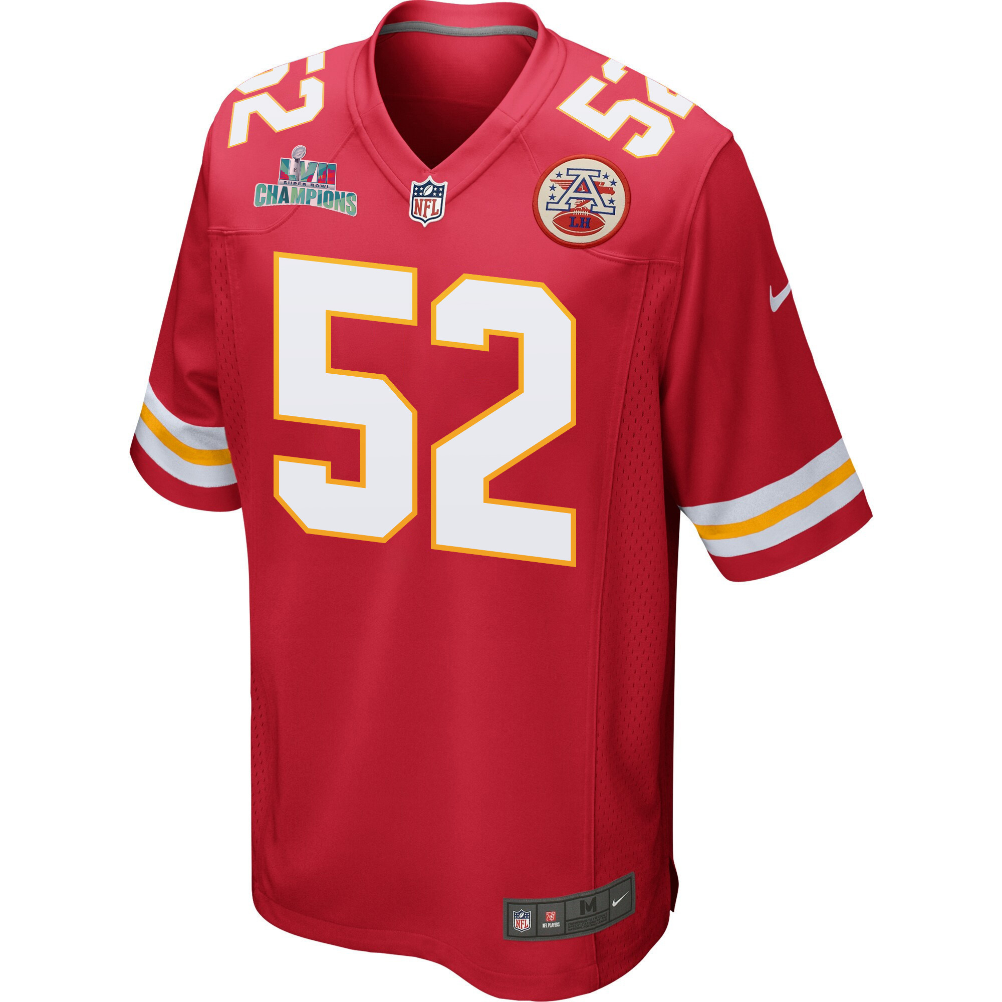 Creed Humphrey 52 Kansas City Chiefs Super Bowl LVII Champions Men Game Jersey - Red