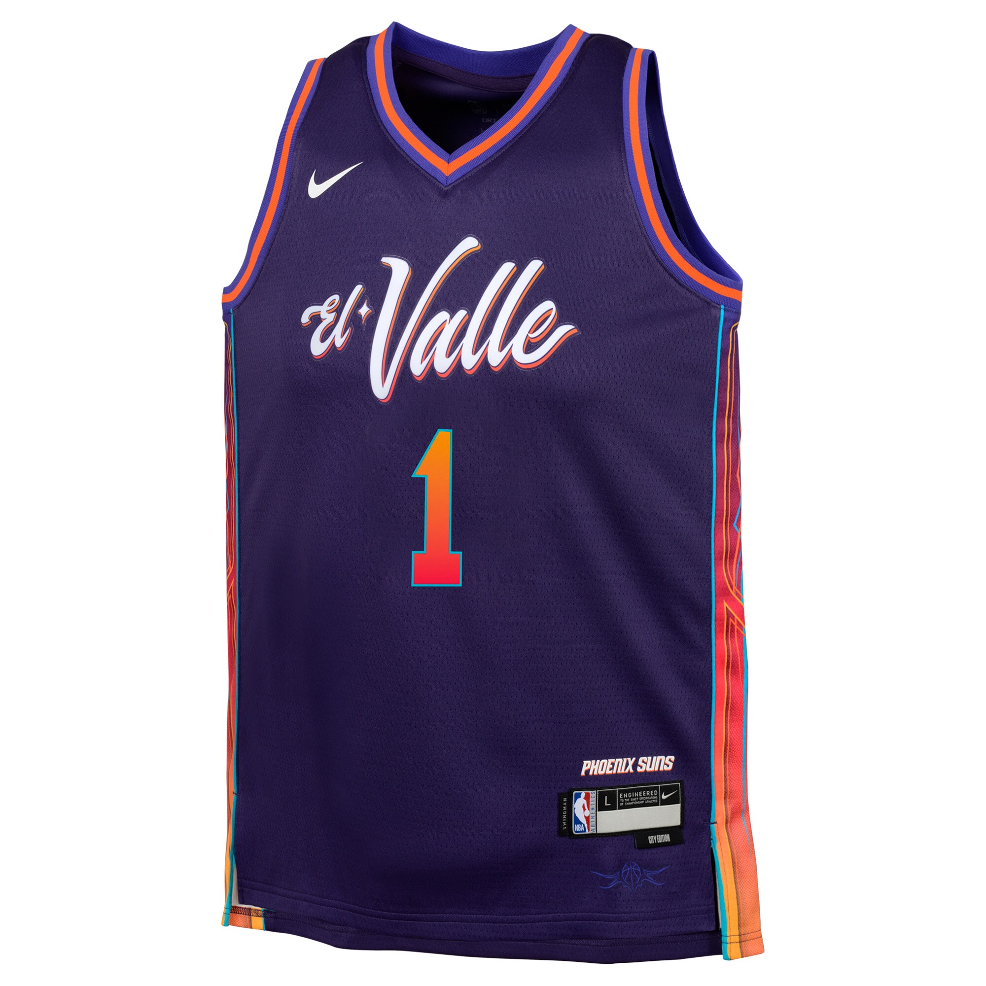 Devin Booker Phoenix Suns Youth Swingman Replica Jersey - City Edition - Purple