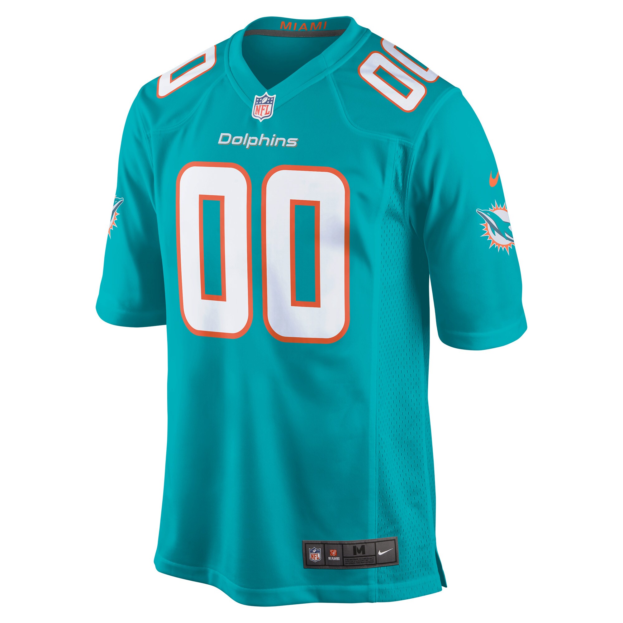Miami Dolphins  Custom Game Jersey - Aqua