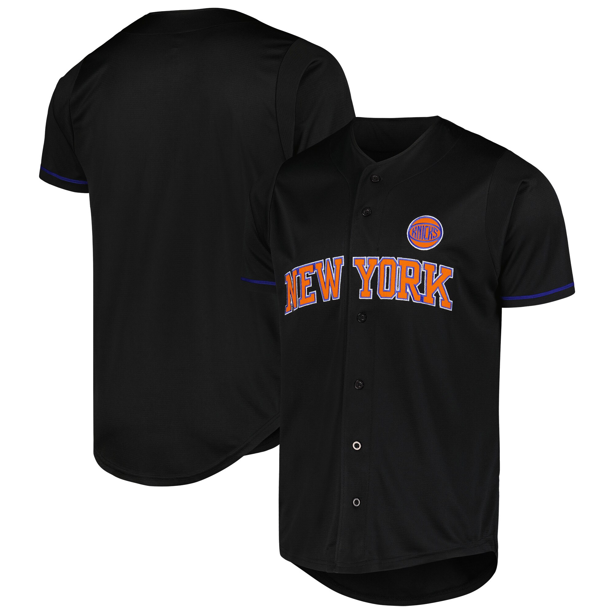 New York Knicks Fanatics Pop Baseball Jersey - Black