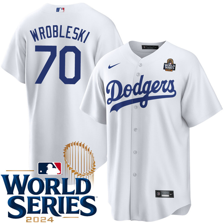 Justin Wrobleski Los Angeles Dodgers Home World Series Jersey