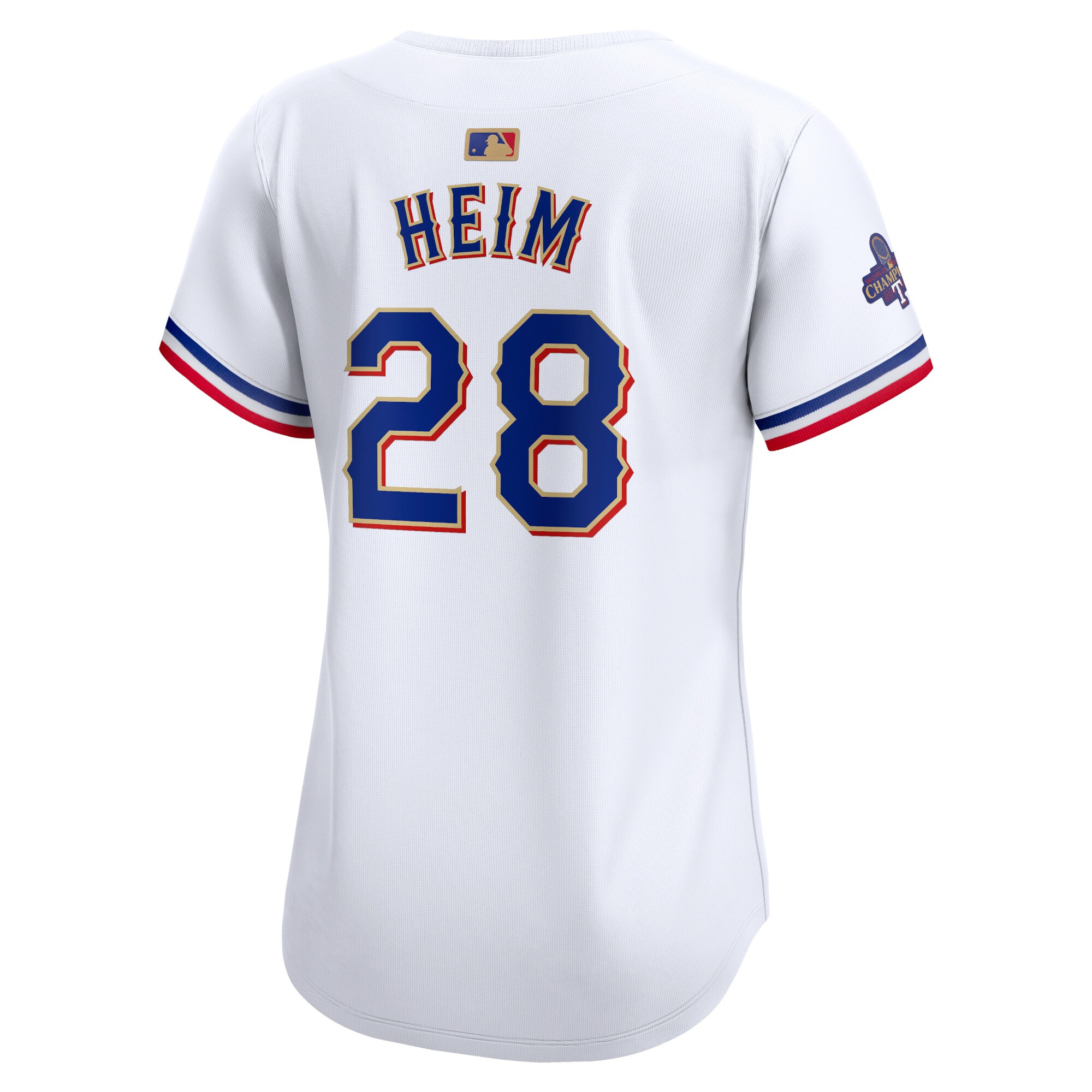 Jonah Heim Texas Rangers  Women's 2024 Gold Collection Limited Player Jersey White