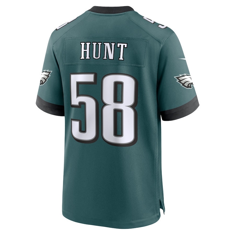 Jalyx Hunt #58 Philadelphia Eagles Super Bowl LIX Jersey - Men's - Midnight Green