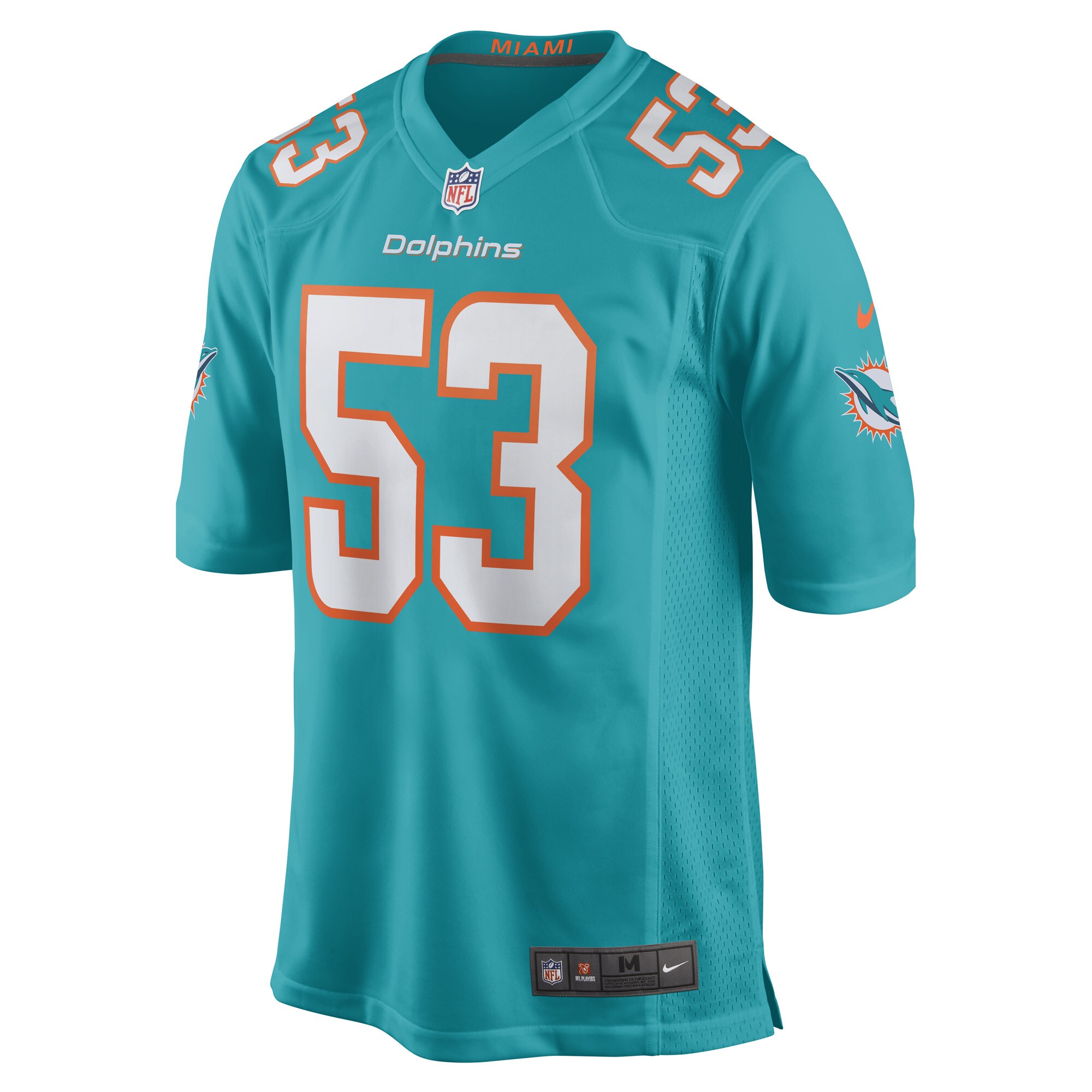 Cameron Goode Miami Dolphins  Game Player Jersey - Aqua