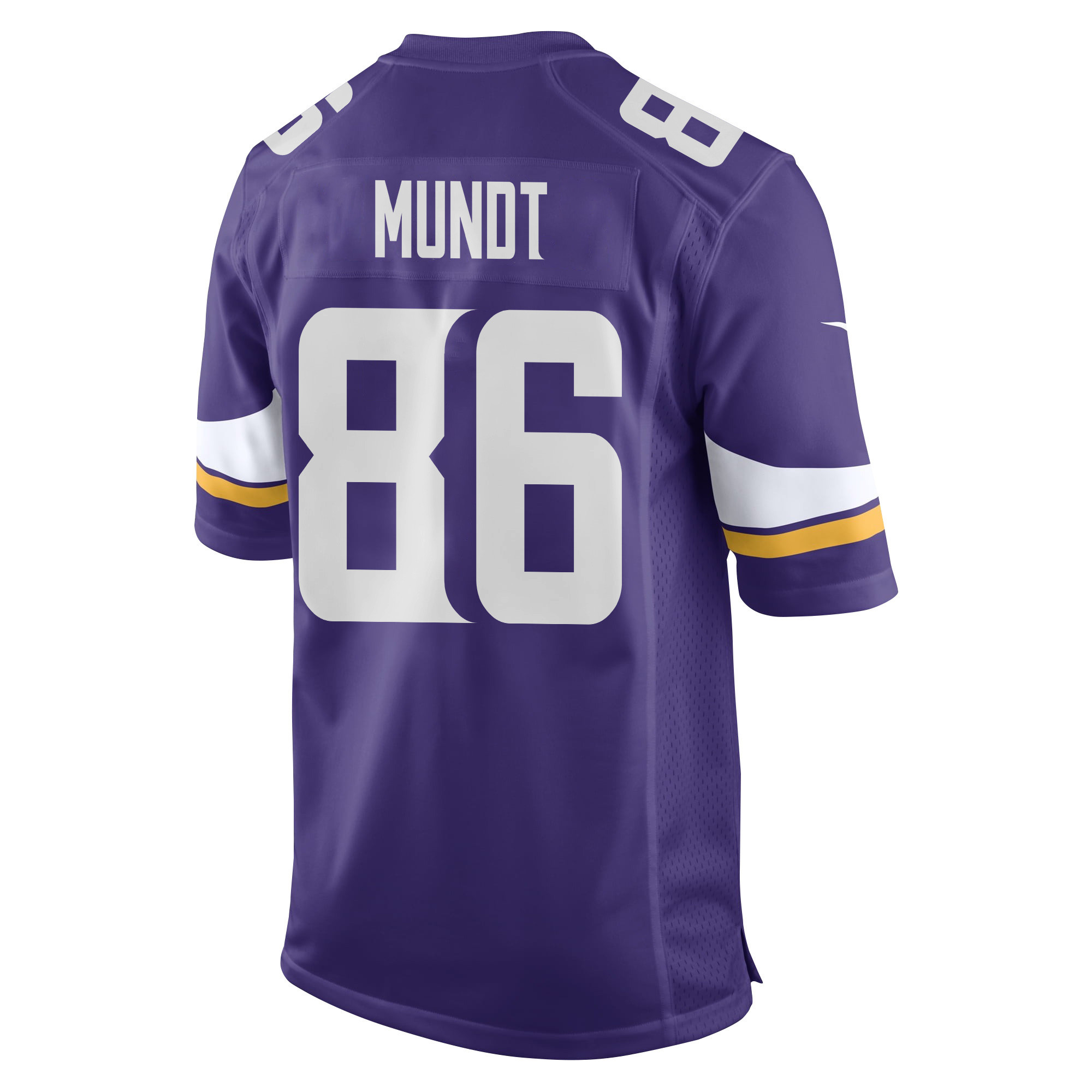 Johnny Mundt 86 Minnesota Vikings Super Bowl LIX New Orleans Patch Game Men Jersey - Purple