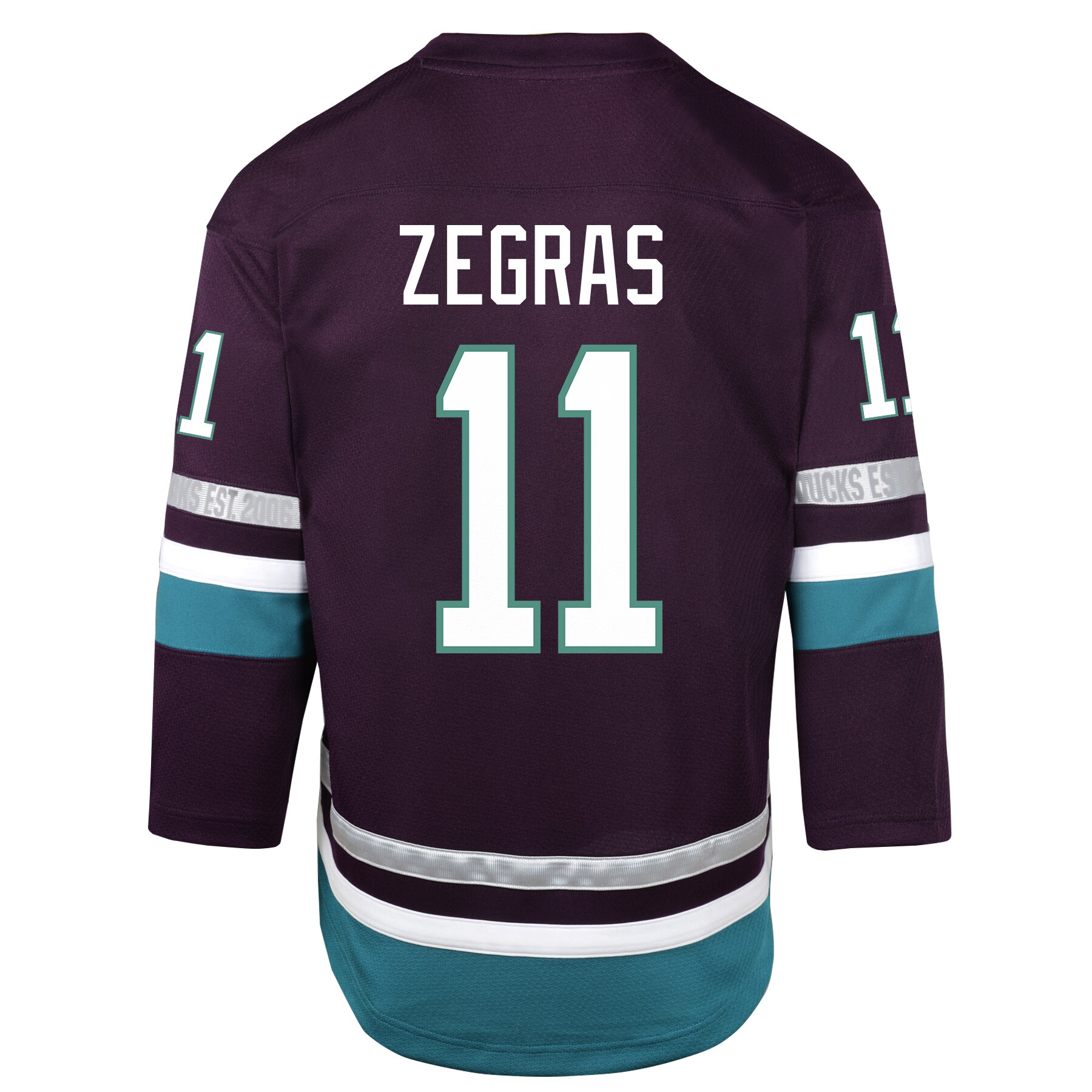 Trevor Zegras Anaheim Ducks Youth 30th Anniversary Replica Player Jersey Purple
