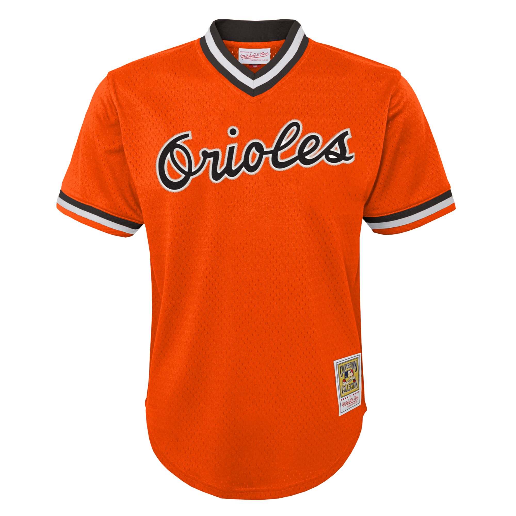 Cal Ripken Jr. Baltimore Orioles Mitchell & Ness Youth Cooperstown CollectionMesh Batting Practice Jersey - Orange