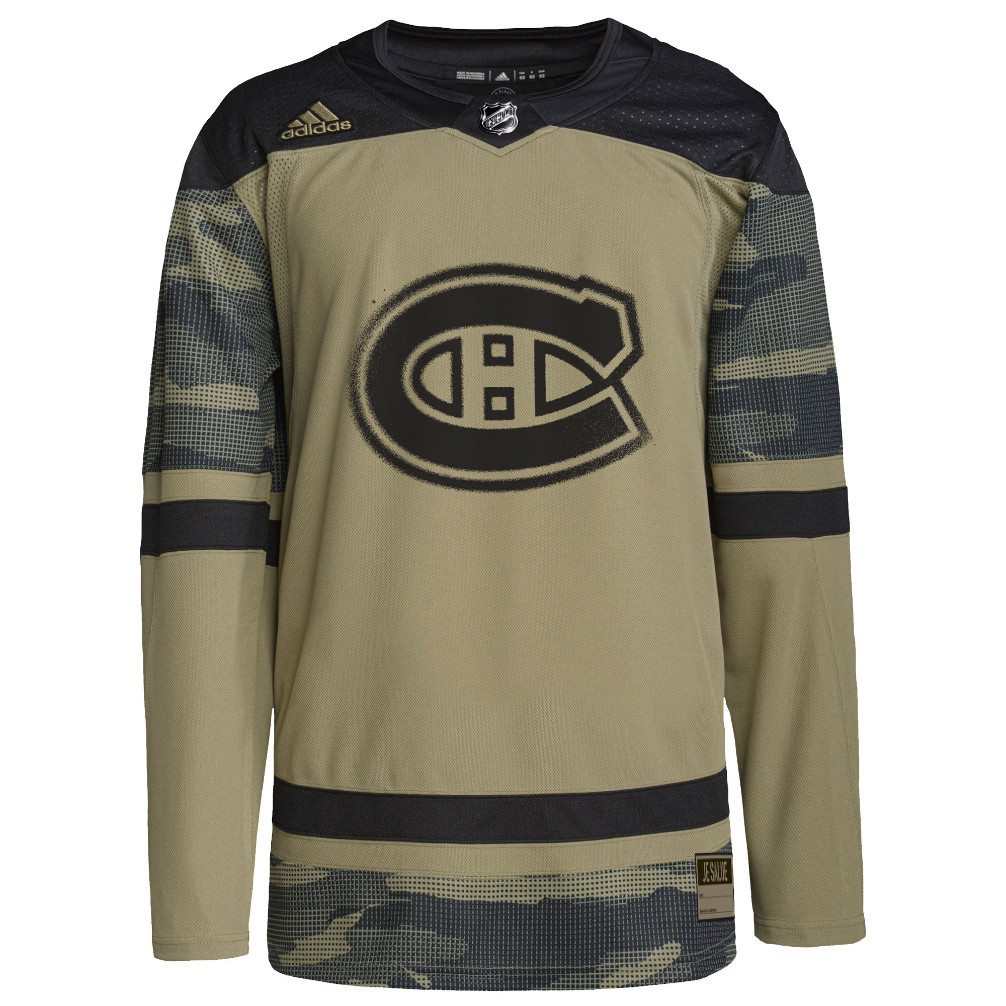 Montreal Canadiens adidas Logo Military Appreciation Team Authentic Custom Practice Jersey - Camo