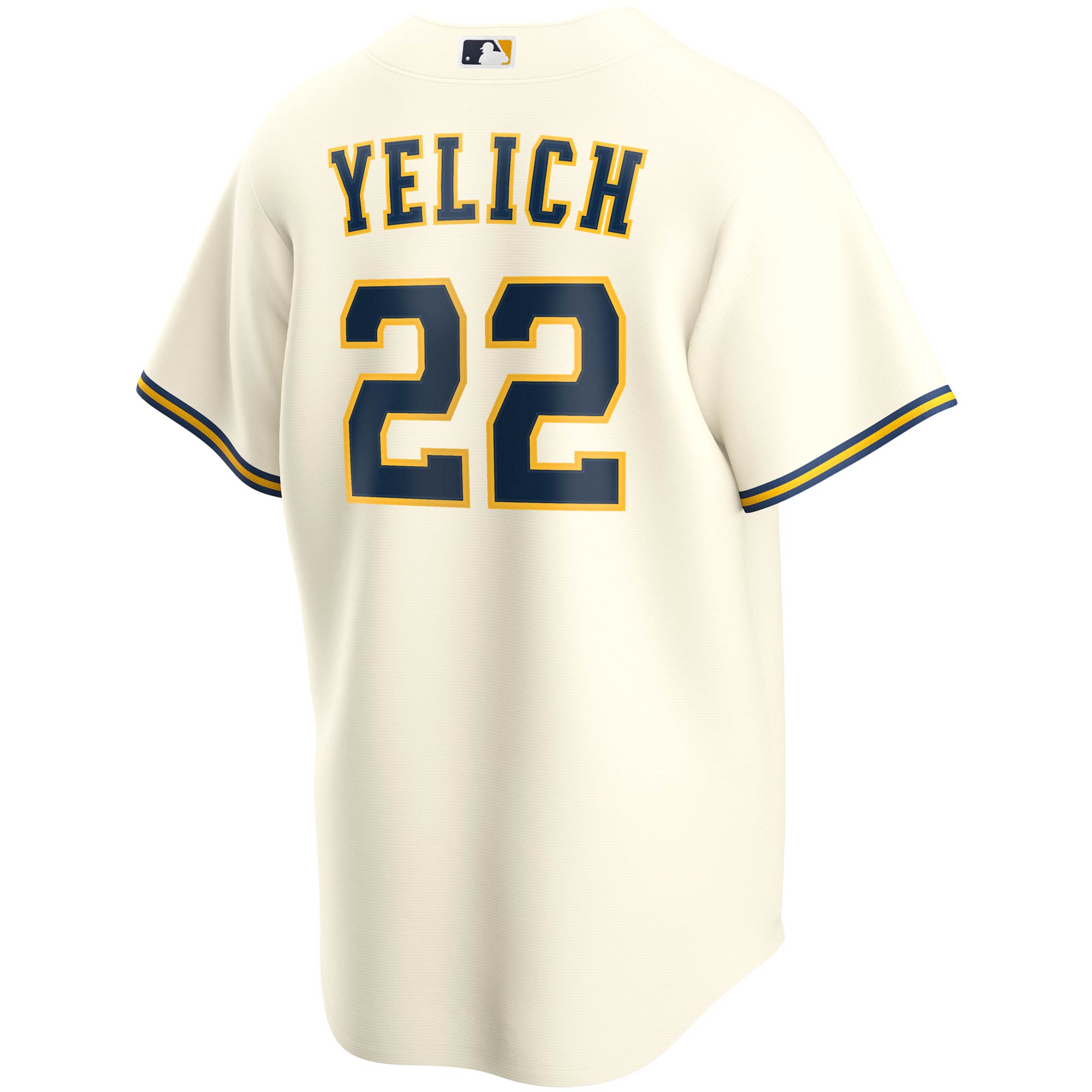 Christian Yelich Milwaukee Brewers  Youth Alternate Replica Player Jersey - Cream
