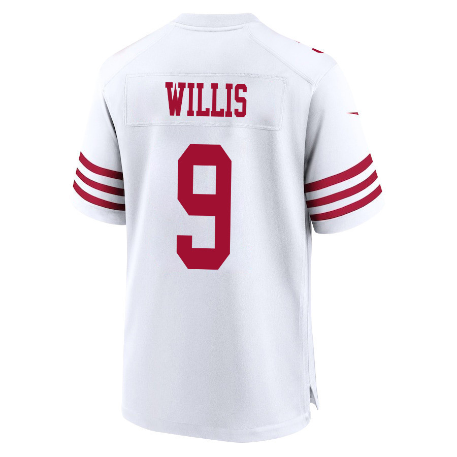 Brayden Willis 9 San Francisco 49ers Super Bowl LVIII Patch Game Men Jersey - White
