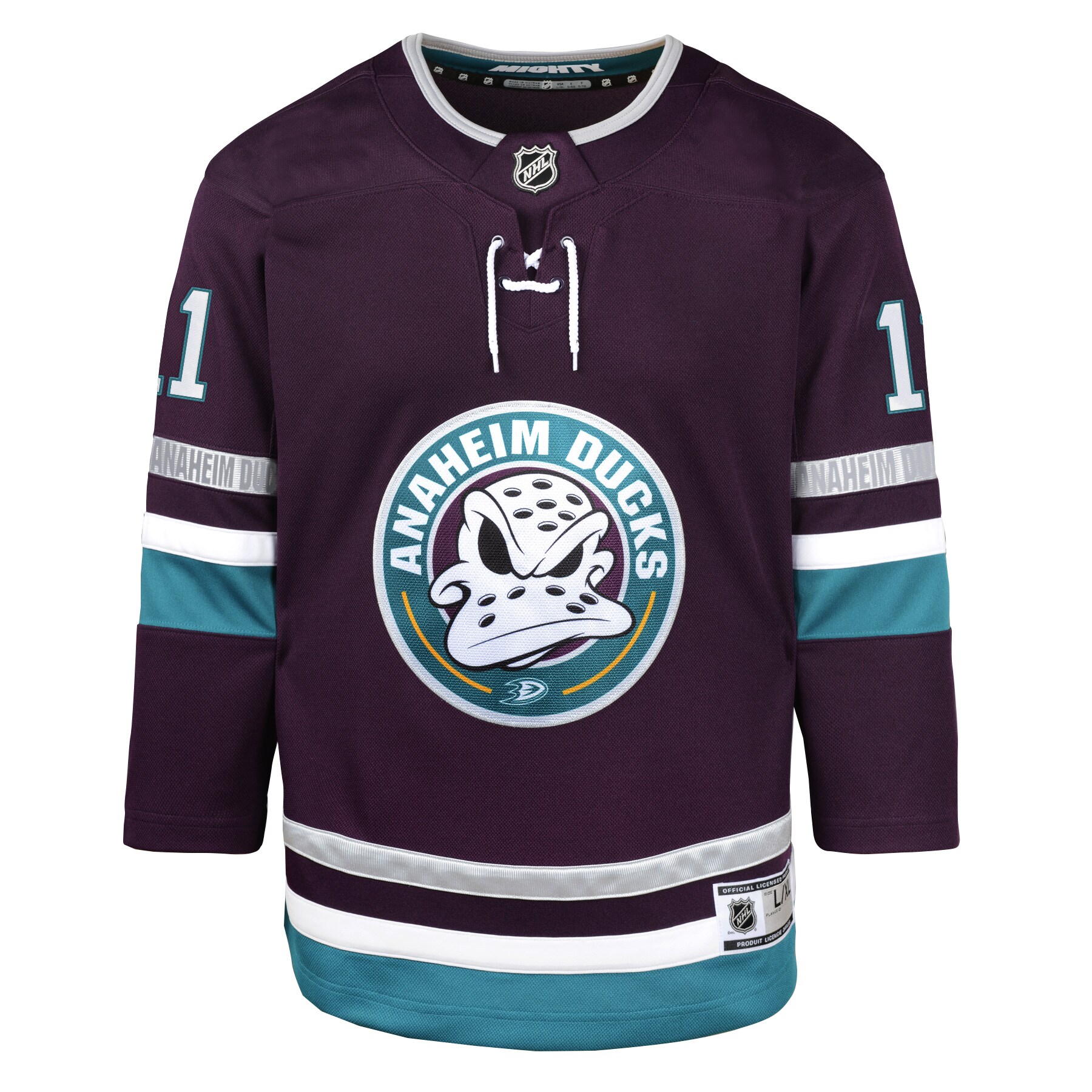 Trevor Zegras Anaheim Ducks Youth 30th Anniversary Premier Player Jersey Purple
