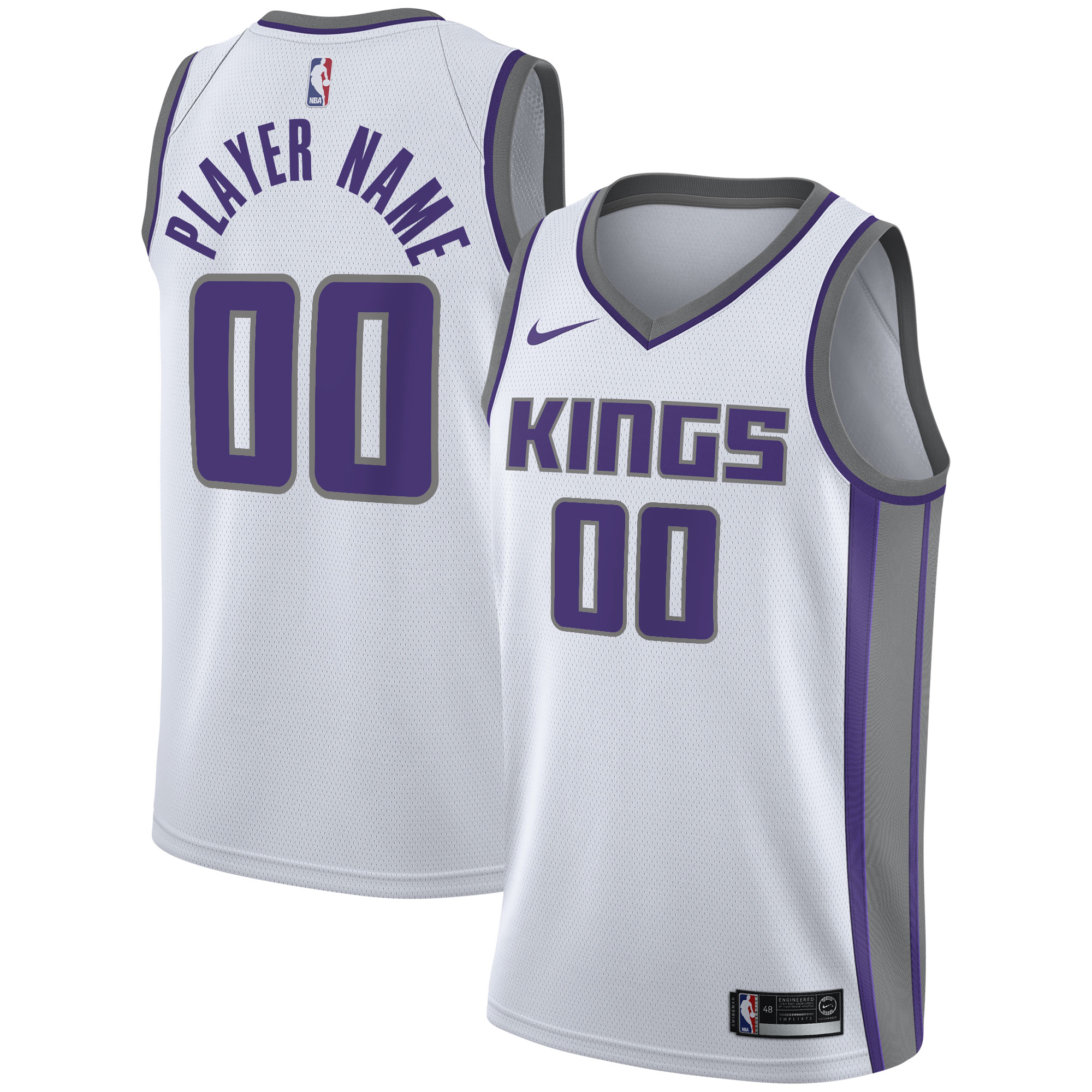 Sacramento Kings 2020\/21 Swingman Custom Jersey - Association Edition - White