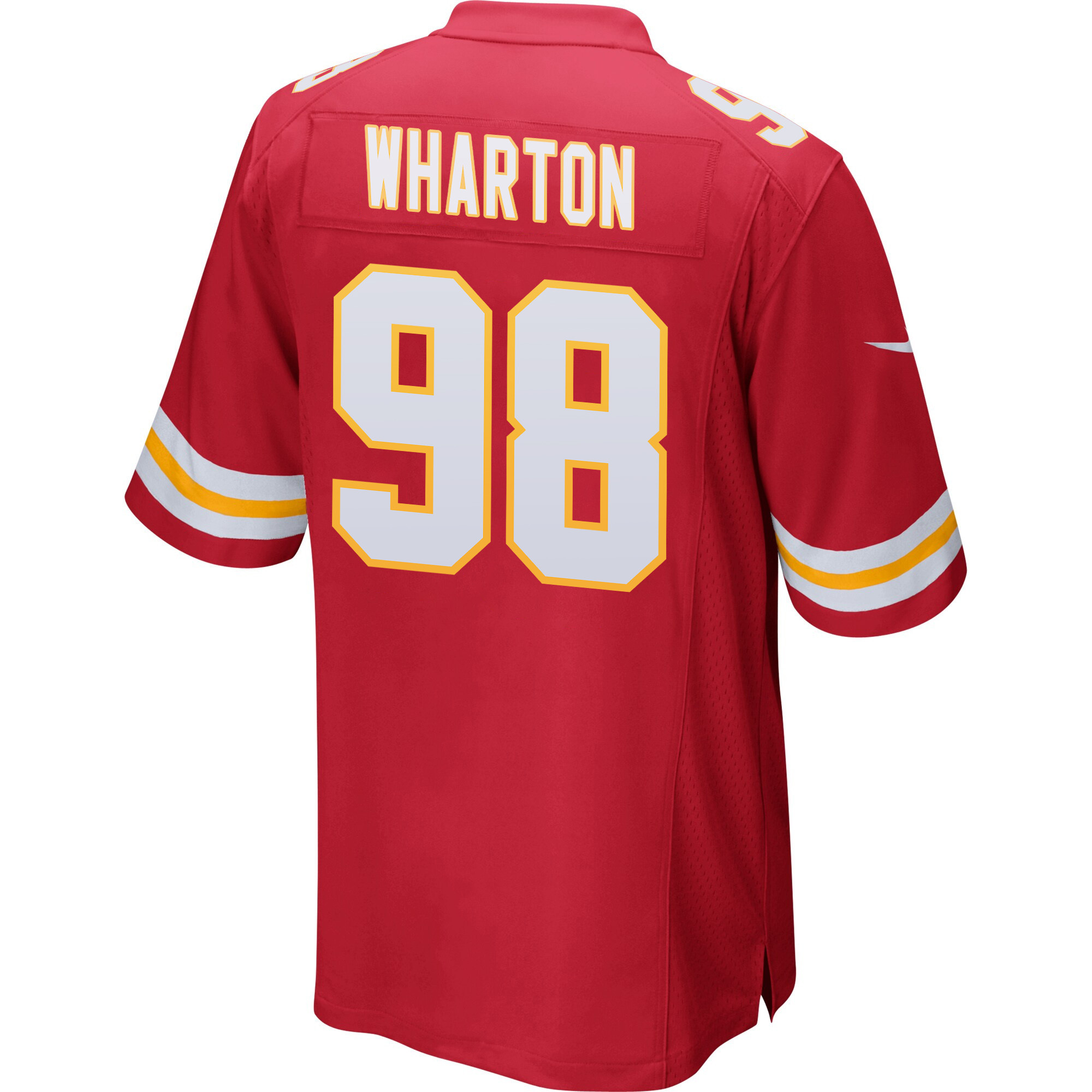 Tershawn Wharton 98 Kansas City Chiefs Super Bowl LVIII Patch Game Men Jersey - Red