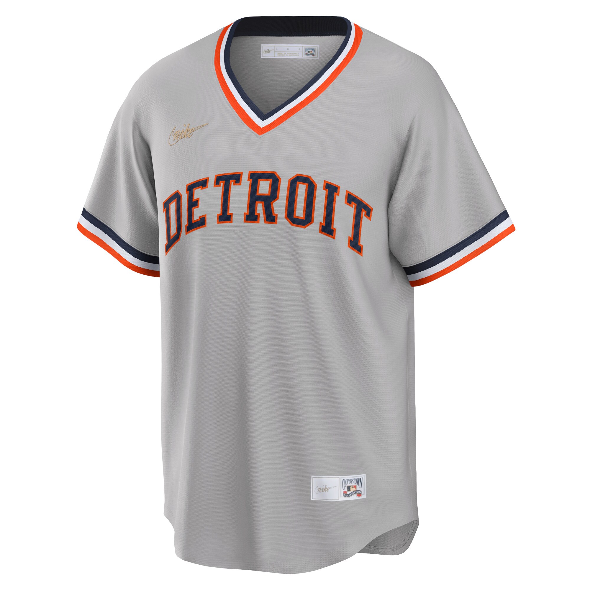 Detroit Tigers  Road Cooperstown Collection Team Jersey - Gray