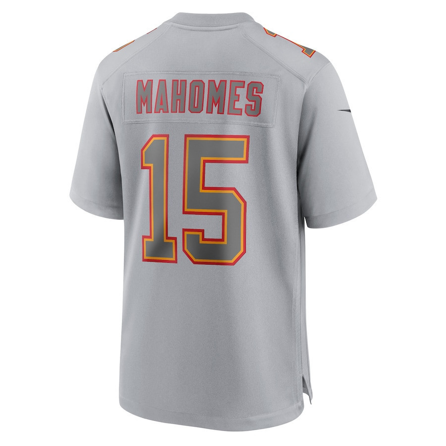 Patrick Mahomes 15 Kansas City Chiefs Super Bowl LVIII Atmosphere Fashion Game Men Jersey - Gray